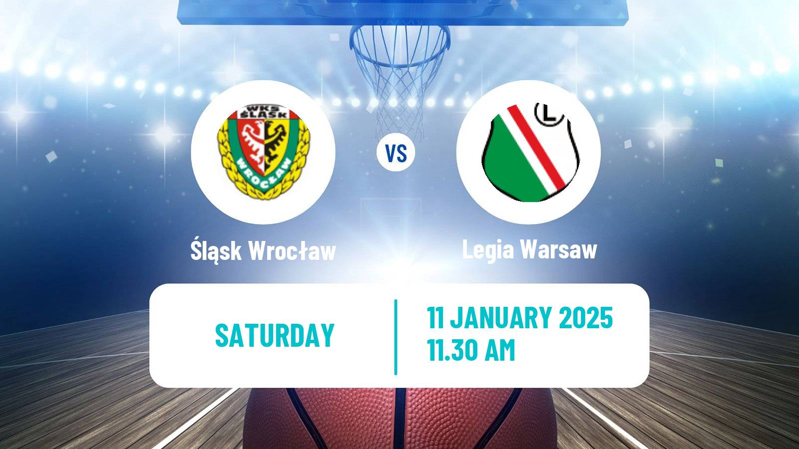 Basketball Polish Basket Liga Śląsk Wrocław - Legia Warsaw