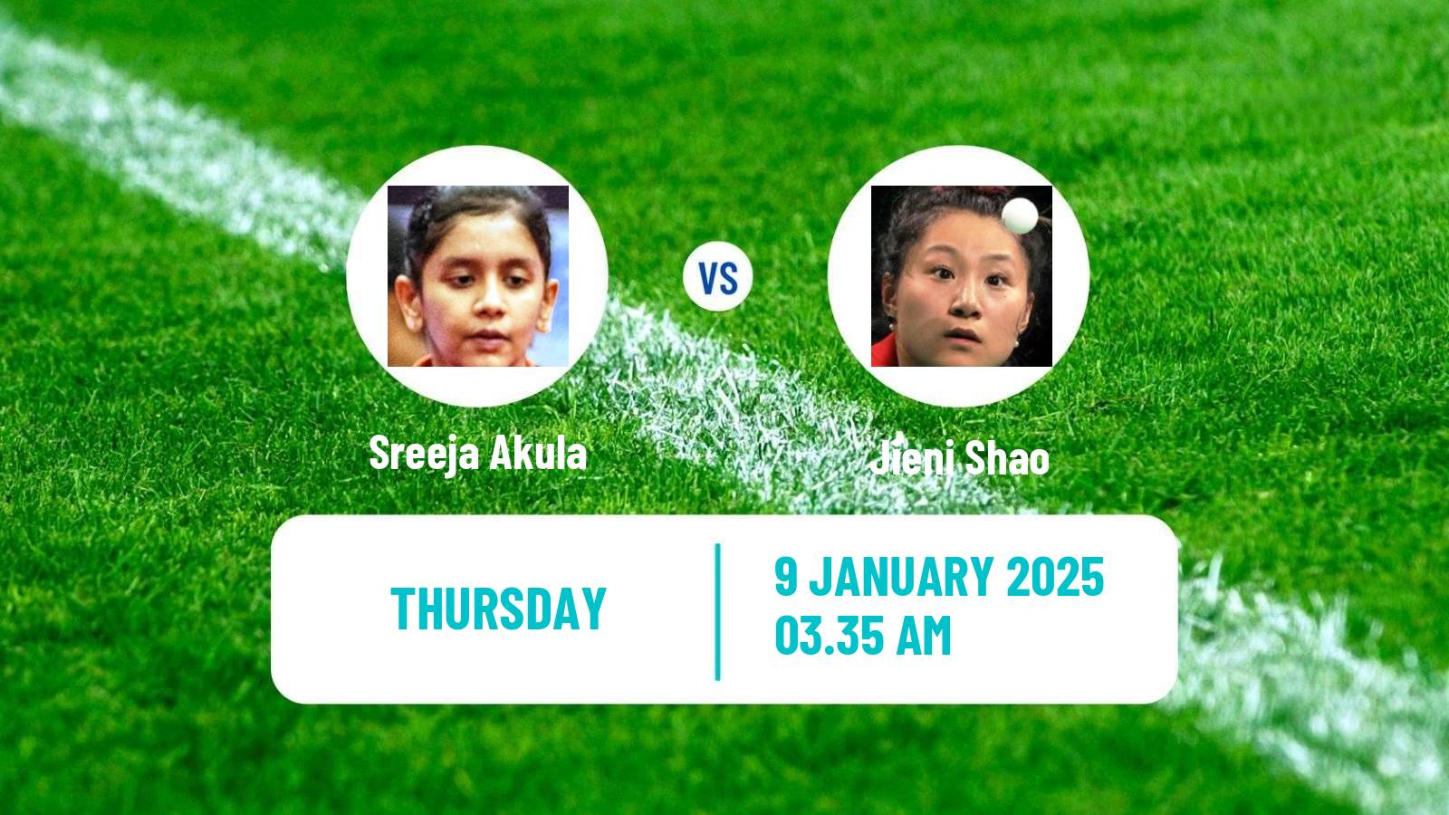 Table tennis Wtt Star Contender Doha Women Sreeja Akula - Jieni Shao