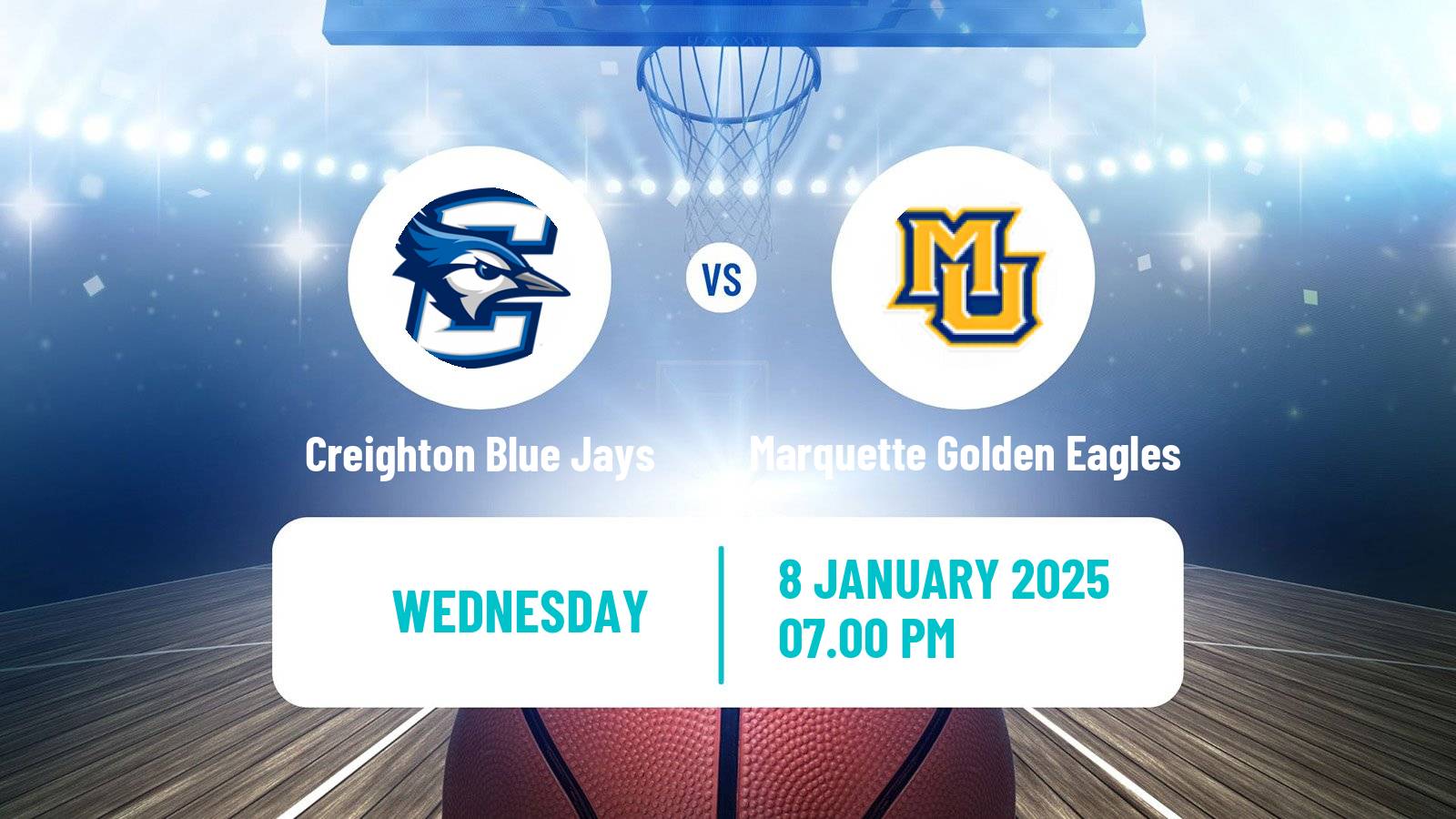 Basketball NCAA College Basketball Women Creighton Blue Jays - Marquette Golden Eagles