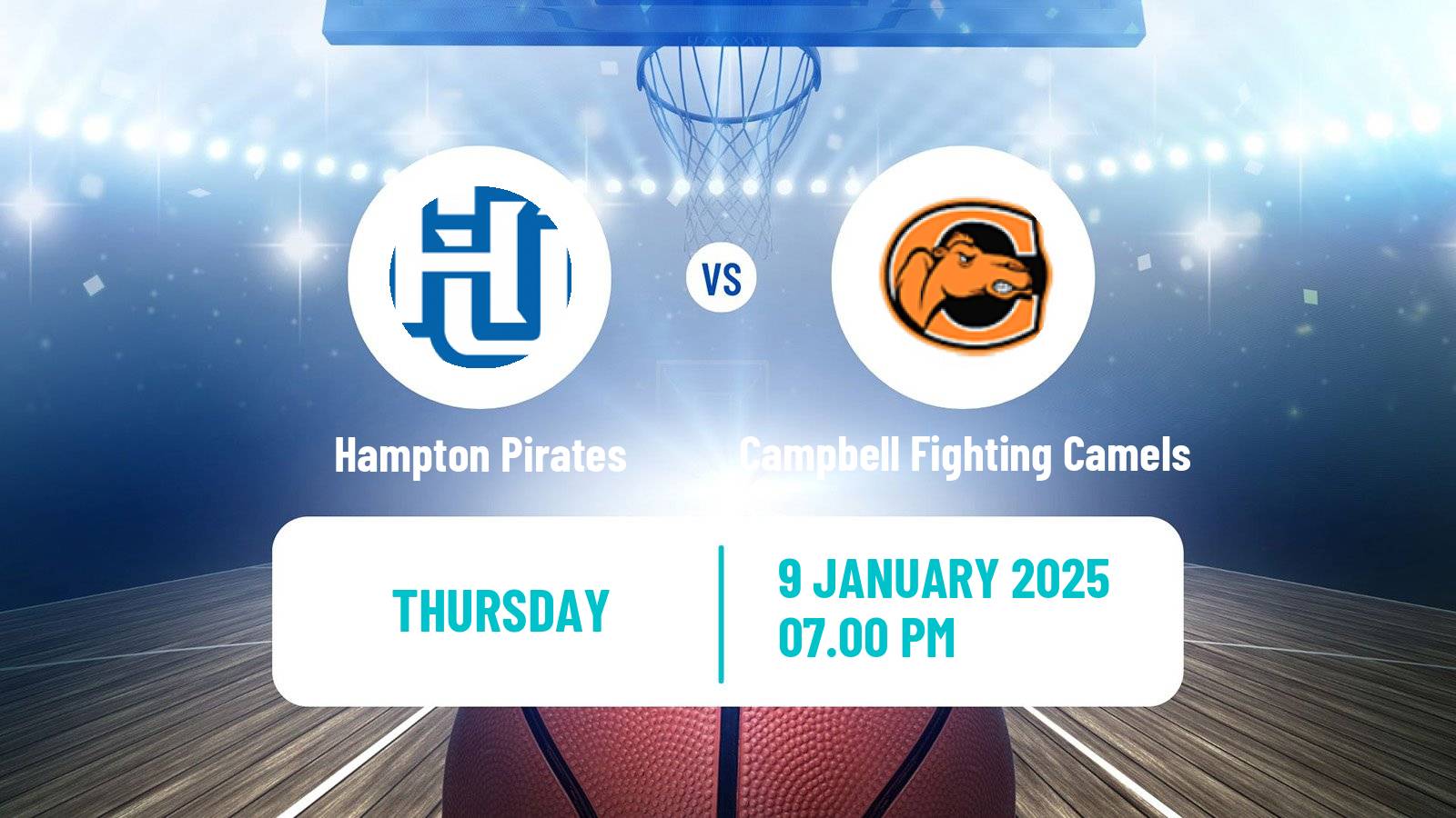 Basketball NCAA College Basketball Hampton Pirates - Campbell Fighting Camels