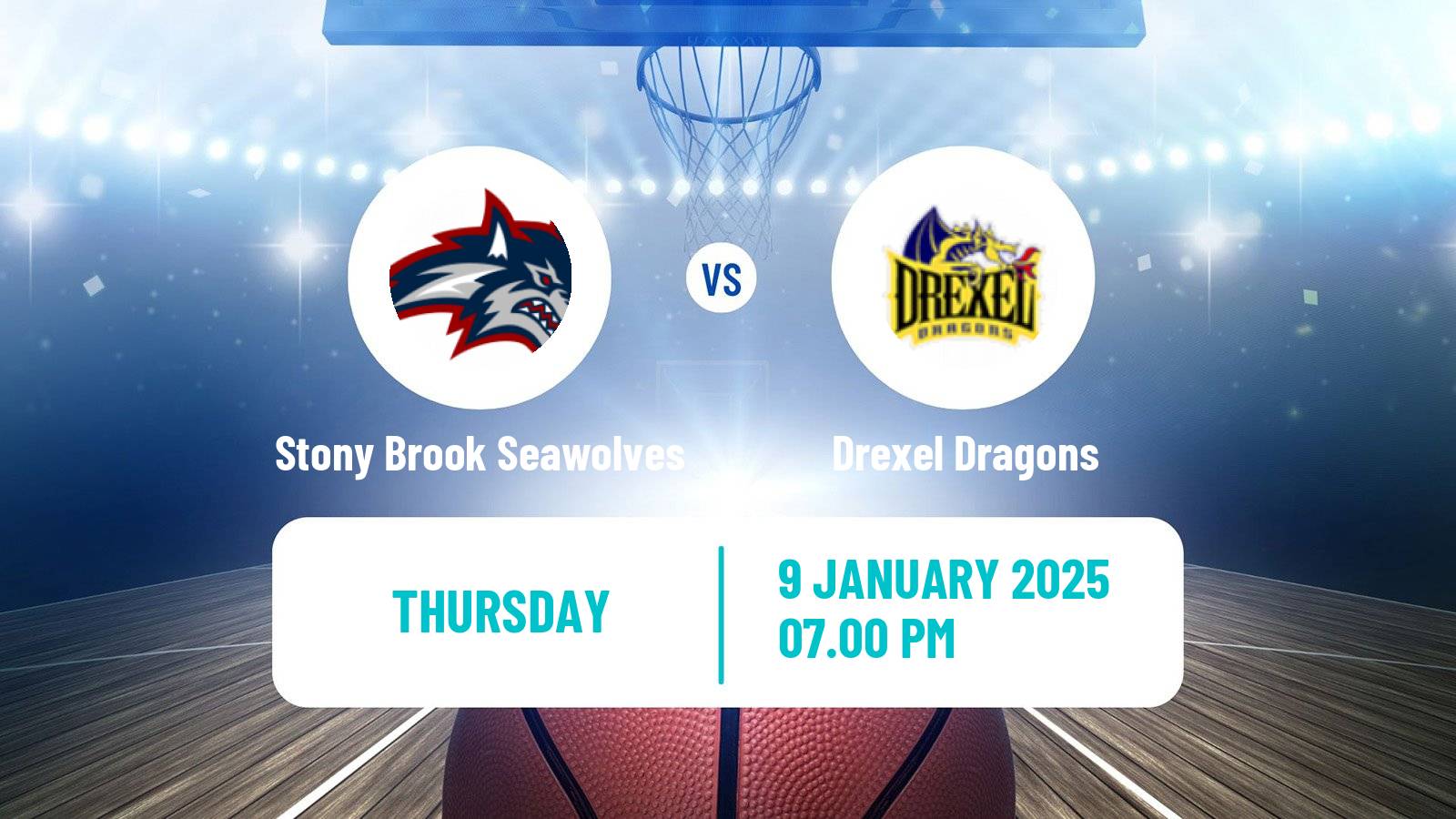 Basketball NCAA College Basketball Stony Brook Seawolves - Drexel Dragons