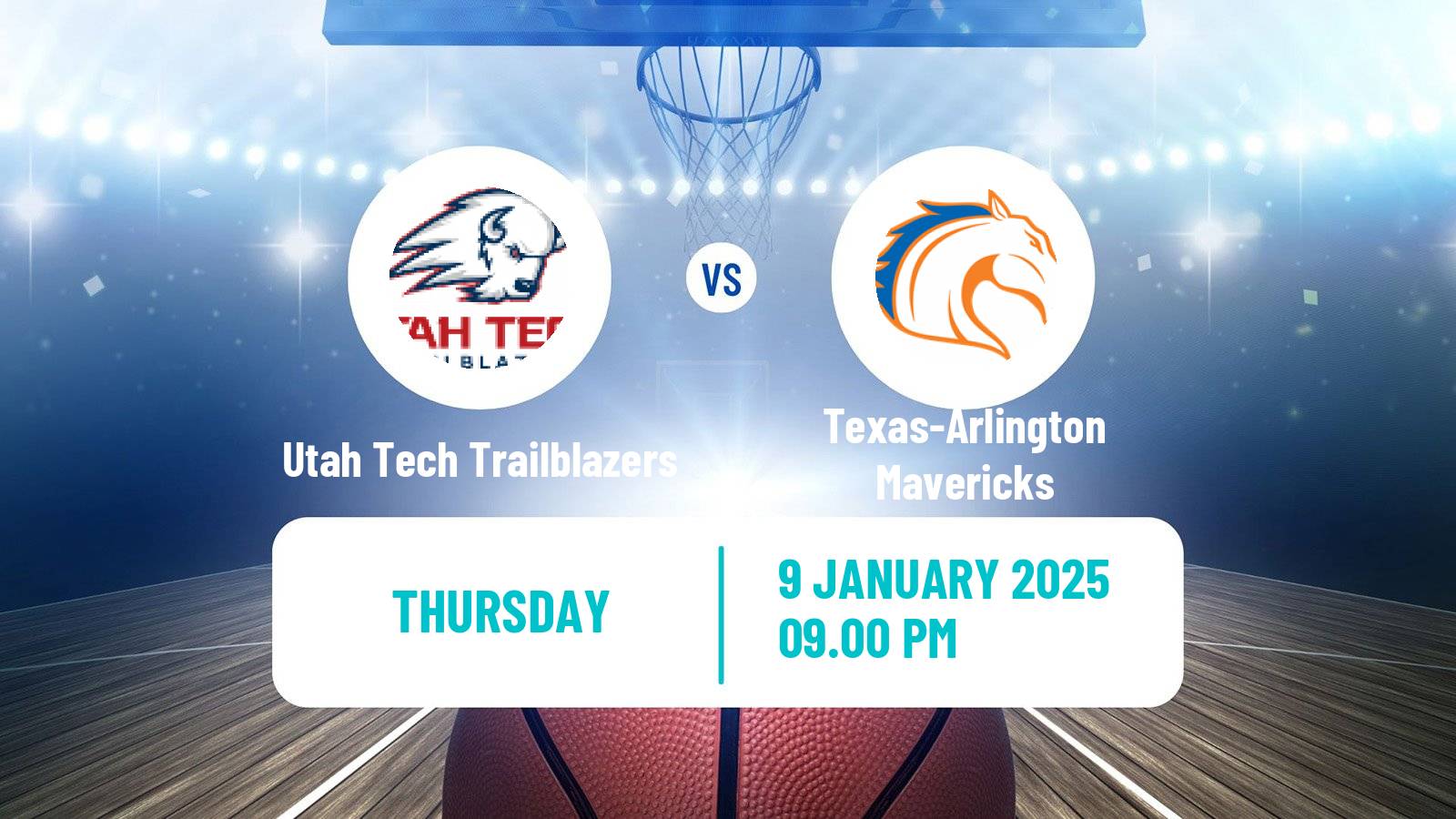 Basketball NCAA College Basketball Utah Tech Trailblazers - Texas-Arlington Mavericks