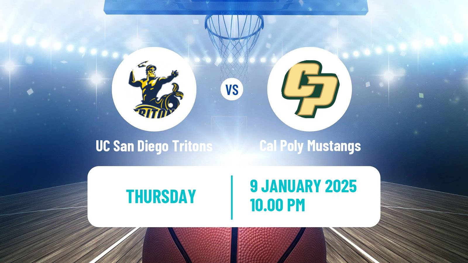 Basketball NCAA College Basketball UC San Diego Tritons - Cal Poly Mustangs