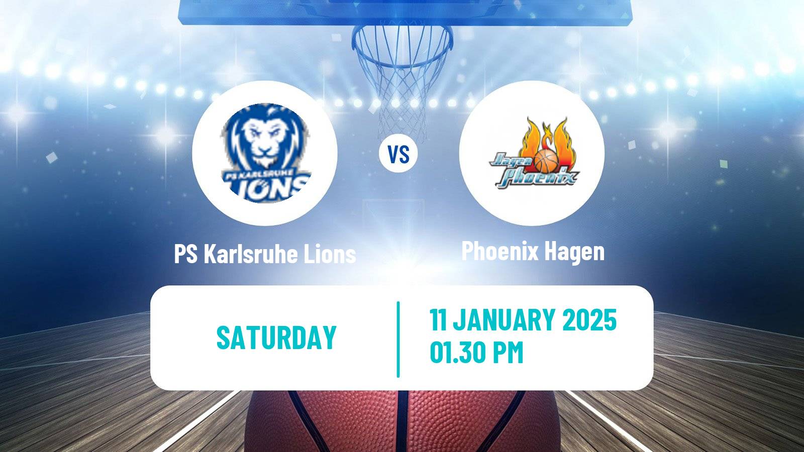 Basketball German Pro A Basketball PS Karlsruhe Lions - Phoenix Hagen