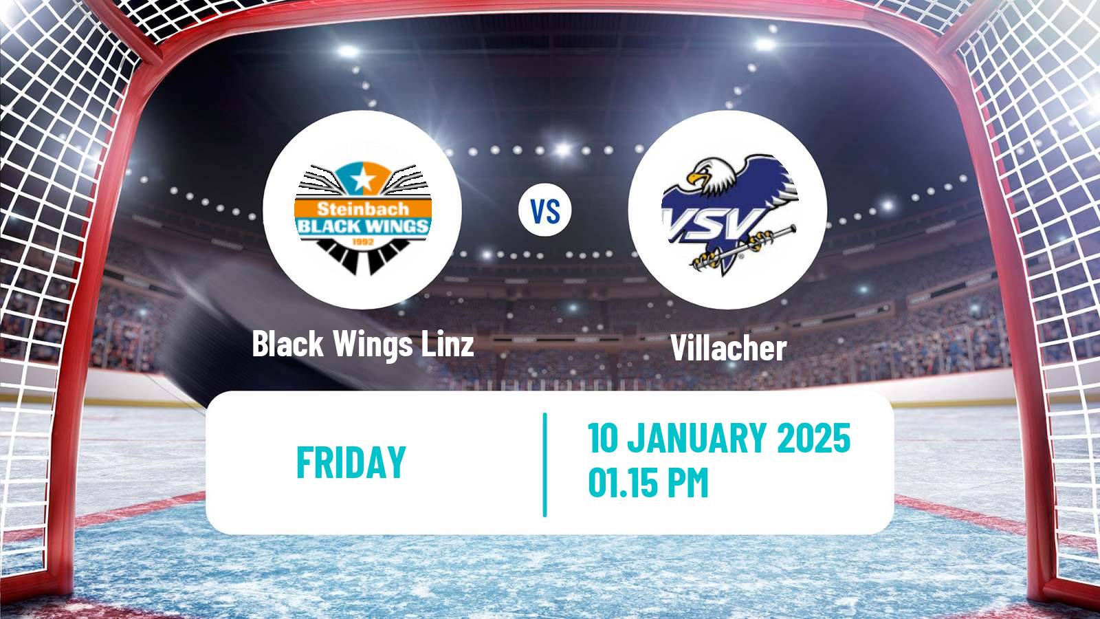 Hockey Austrian Ice Hockey League Black Wings Linz - Villacher