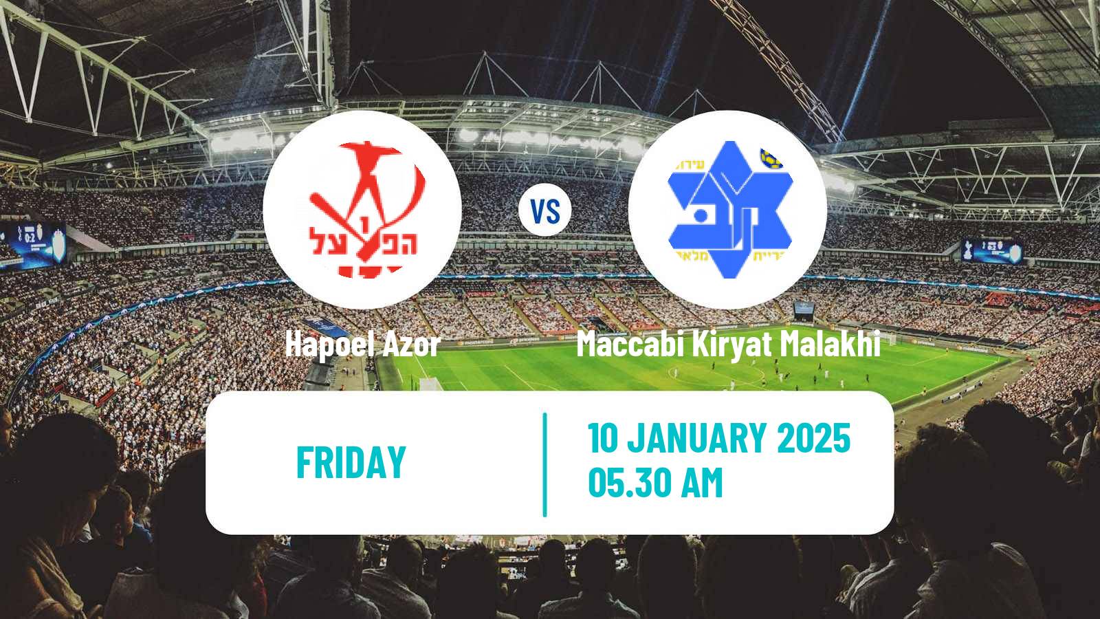 Soccer Israeli Liga Alef South Hapoel Azor - Maccabi Kiryat Malakhi