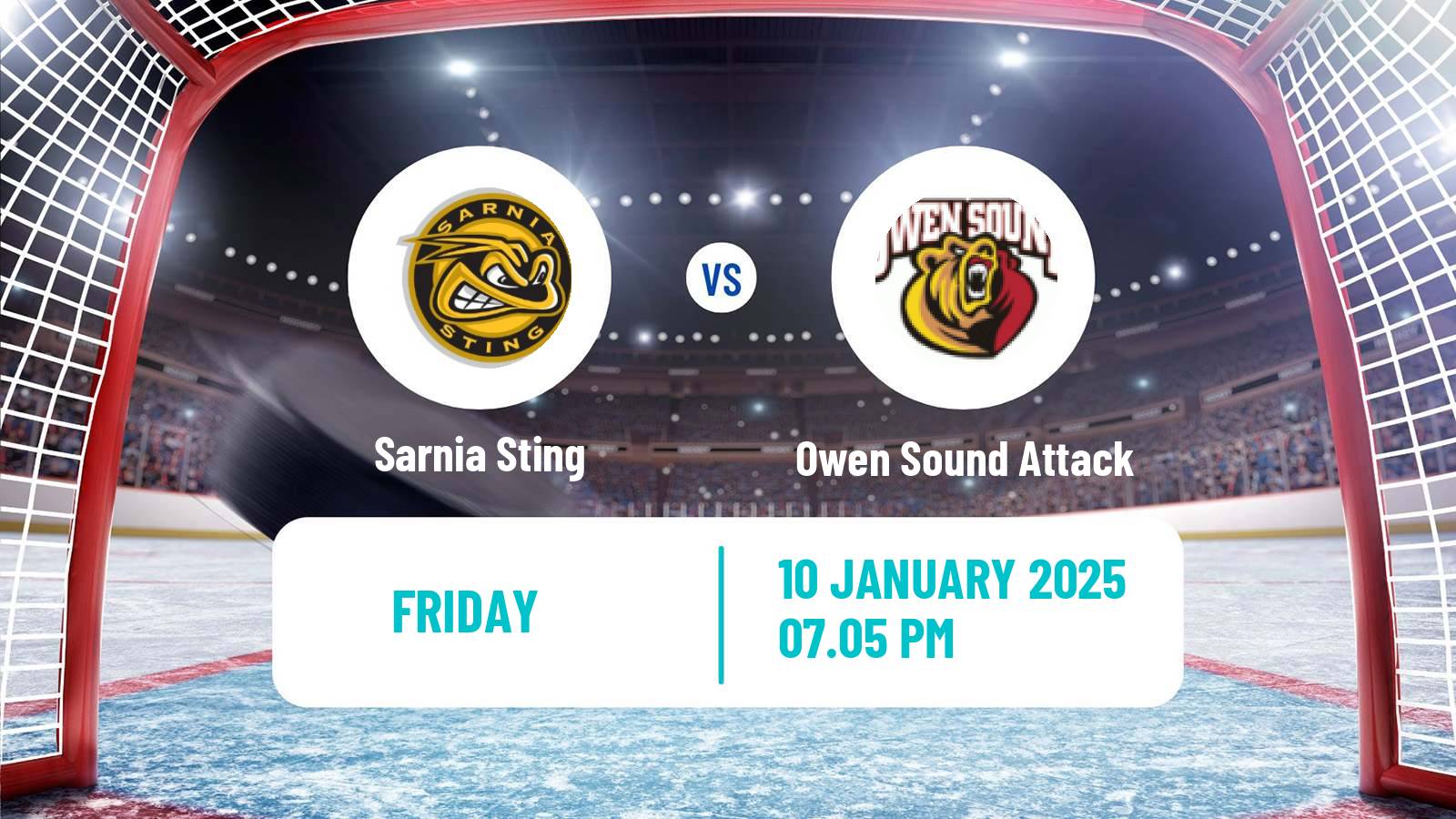 Hockey OHL Sarnia Sting - Owen Sound Attack