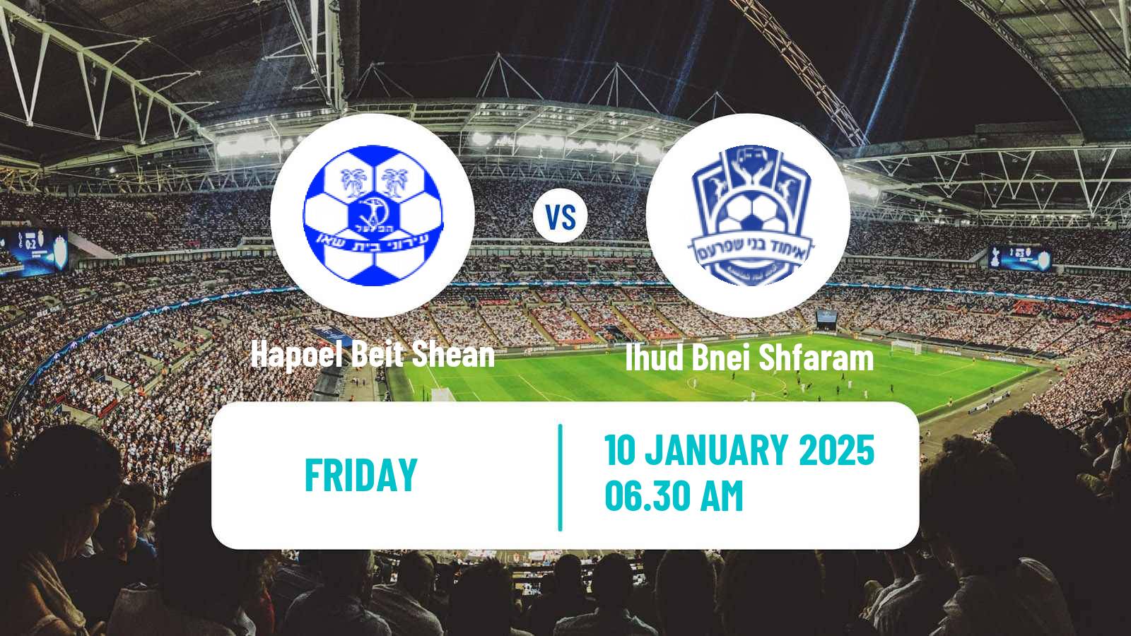 Soccer Israeli Liga Alef North Hapoel Beit Shean - Ihud Bnei Shfaram