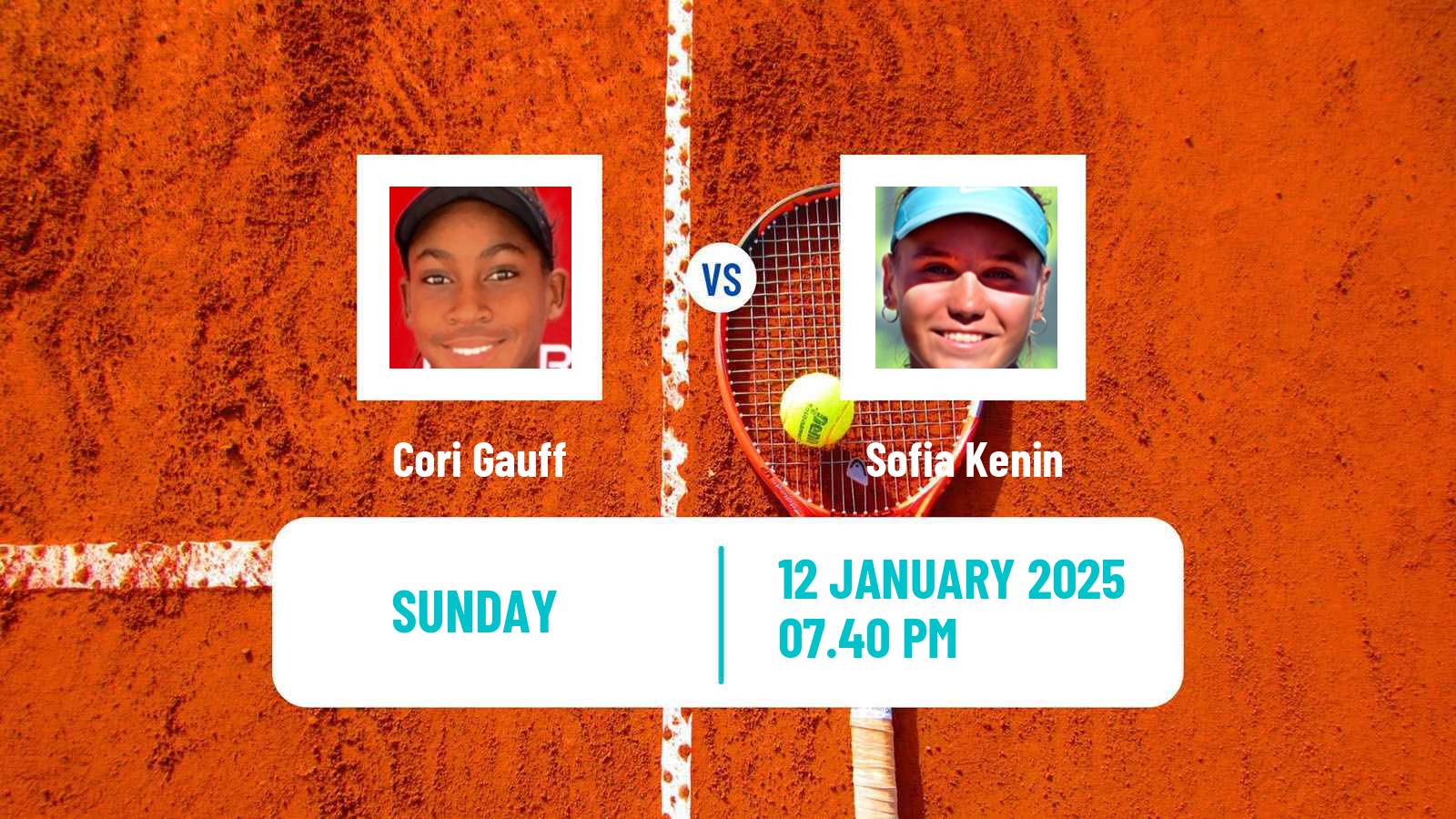 Tennis WTA Australian Open Cori Gauff - Sofia Kenin