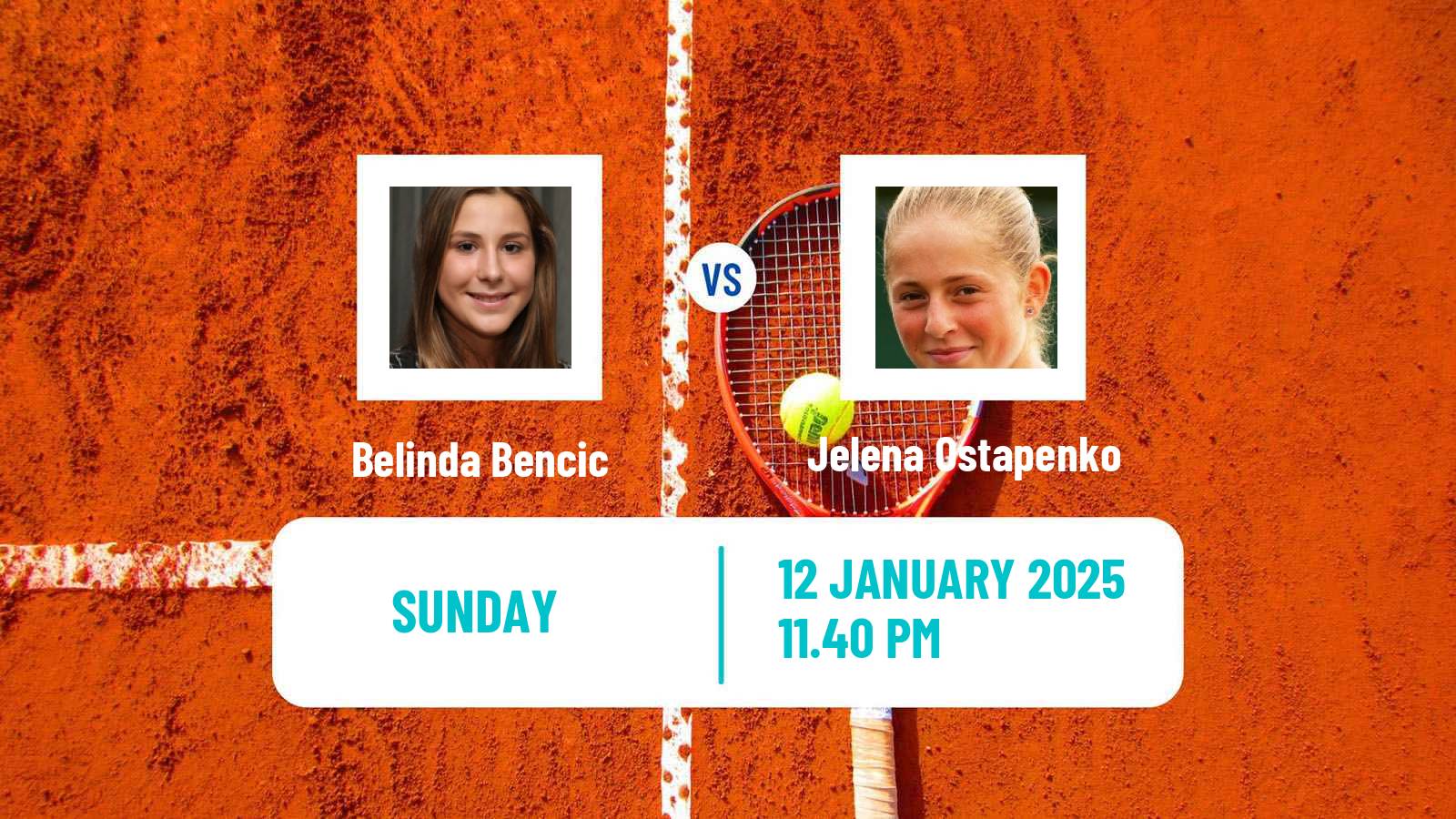 Tennis WTA Australian Open Belinda Bencic - Jelena Ostapenko