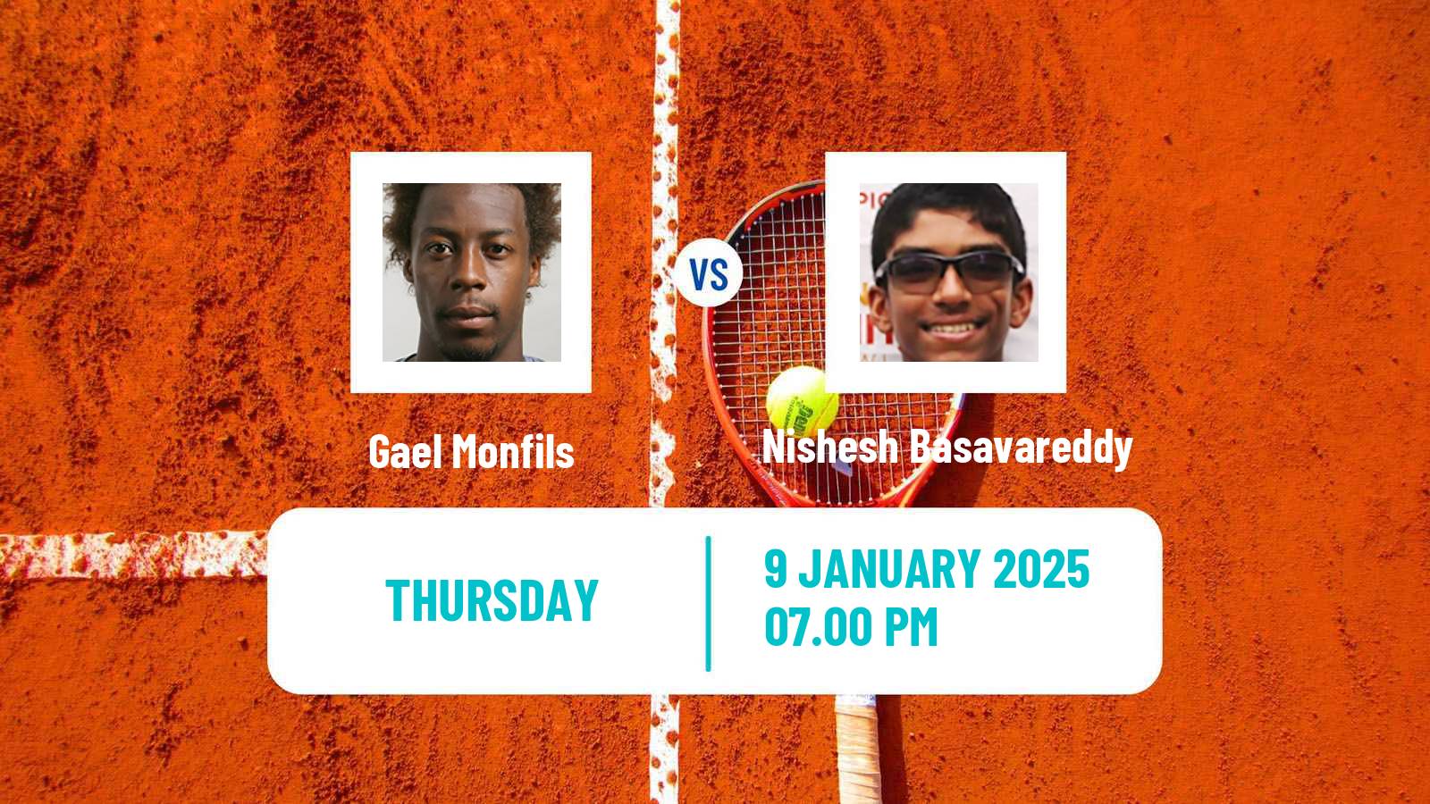 Tennis ATP Auckland Gael Monfils - Nishesh Basavareddy