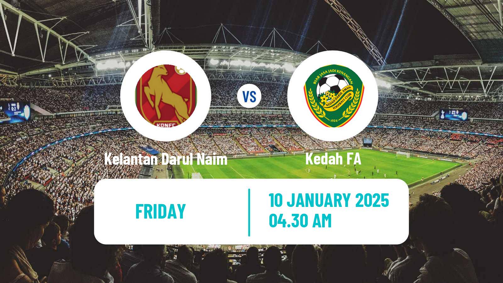 Soccer Malaysian Super League Kelantan Darul Naim - Kedah FA