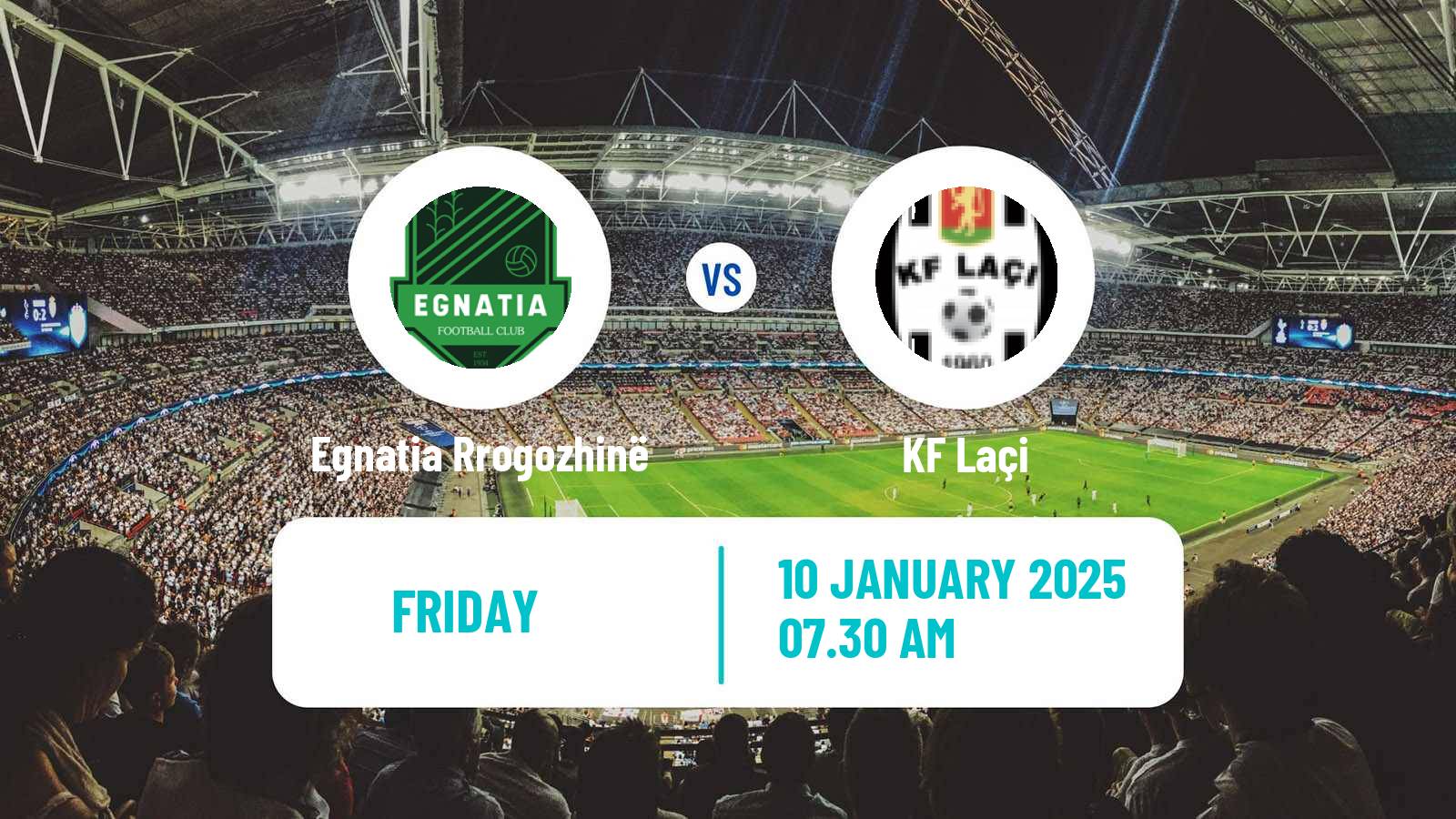 Soccer Albanian Super League Egnatia Rrogozhinë - Laçi