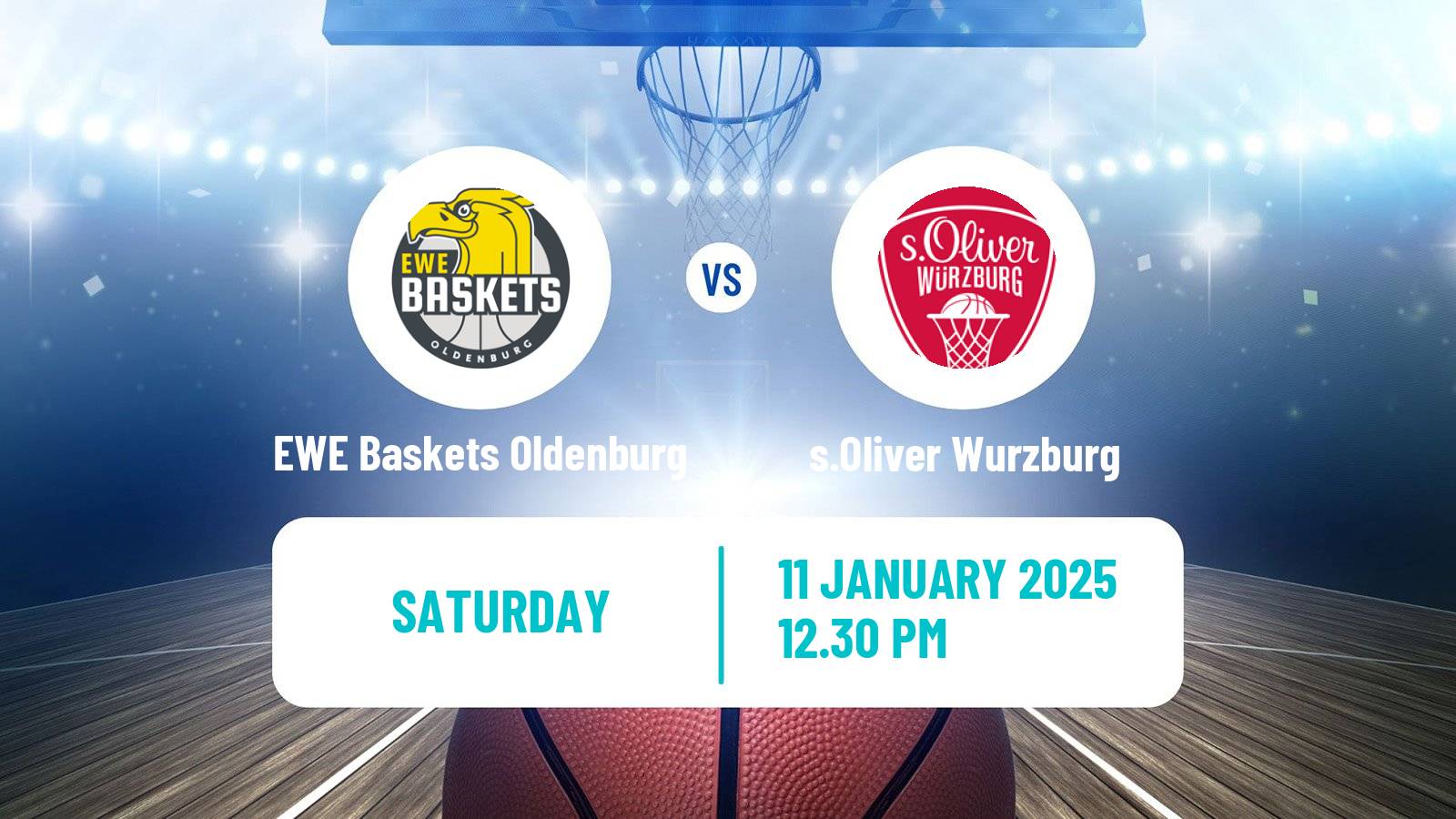 Basketball German BBL EWE Baskets Oldenburg - s.Oliver Wurzburg