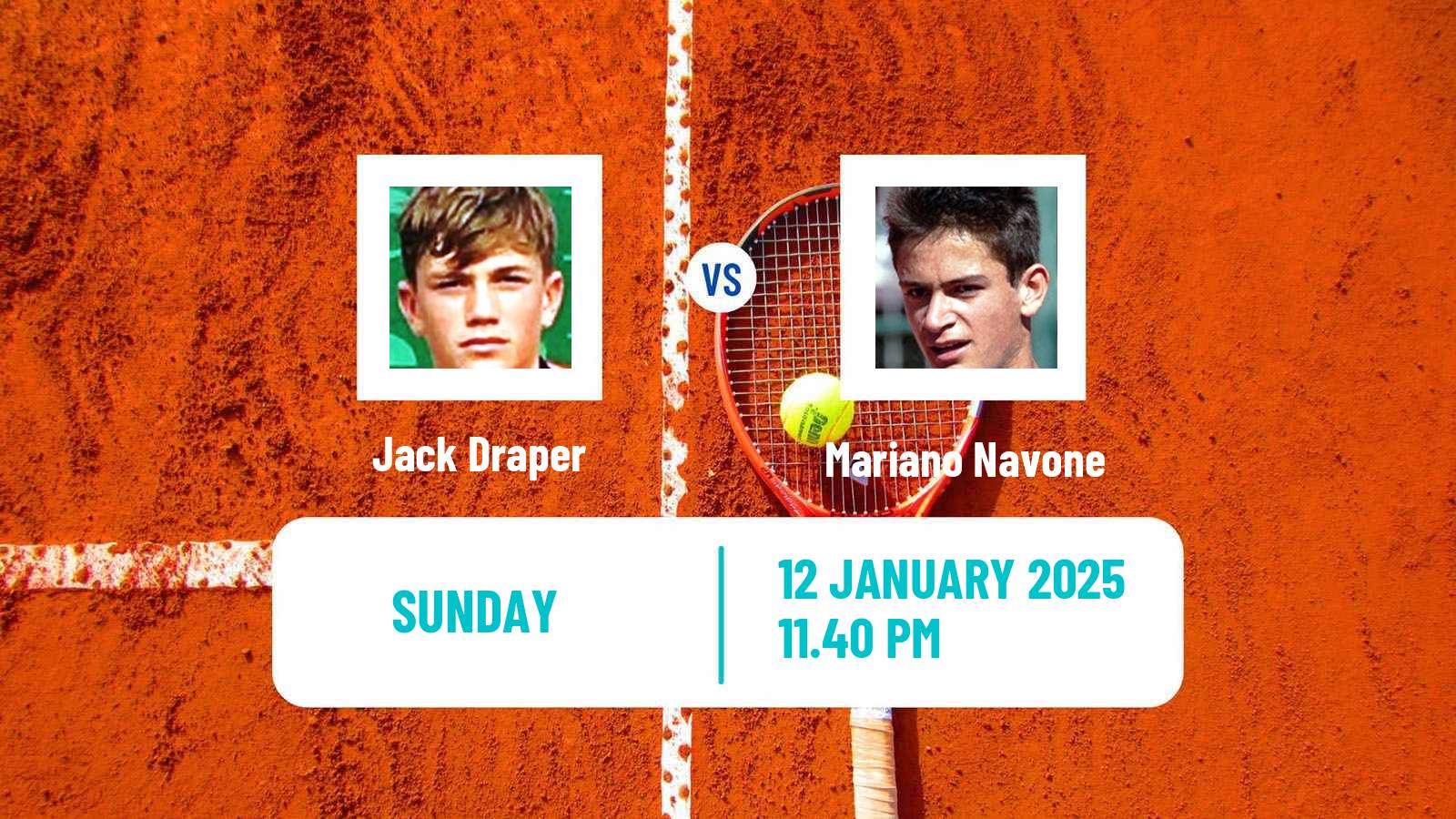 Tennis ATP Australian Open Jack Draper - Mariano Navone