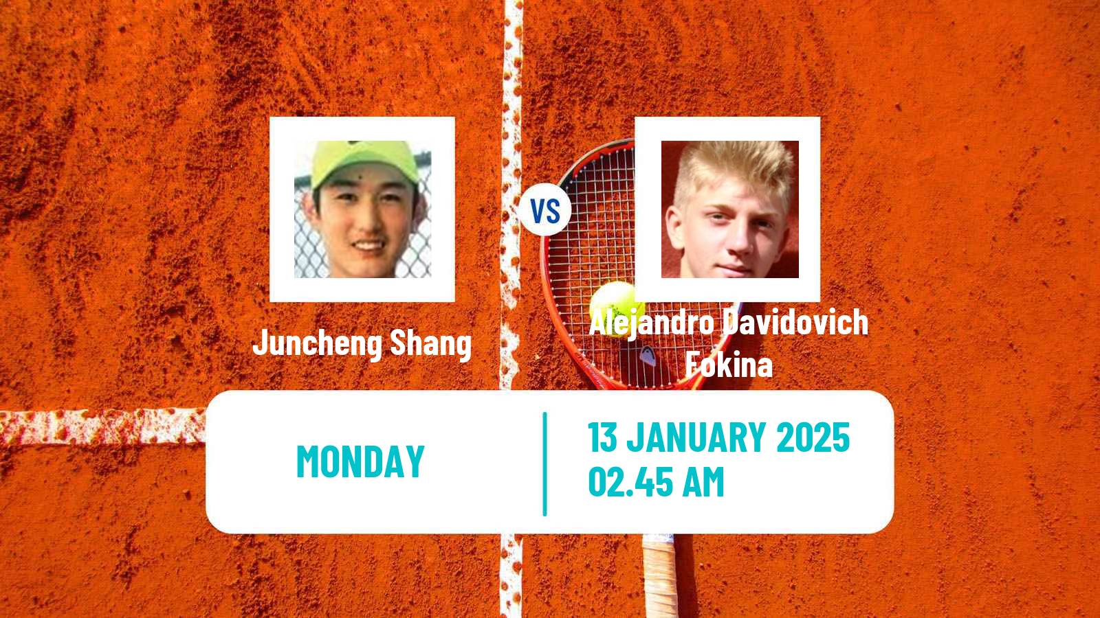 Tennis ATP Australian Open Juncheng Shang - Alejandro Davidovich Fokina