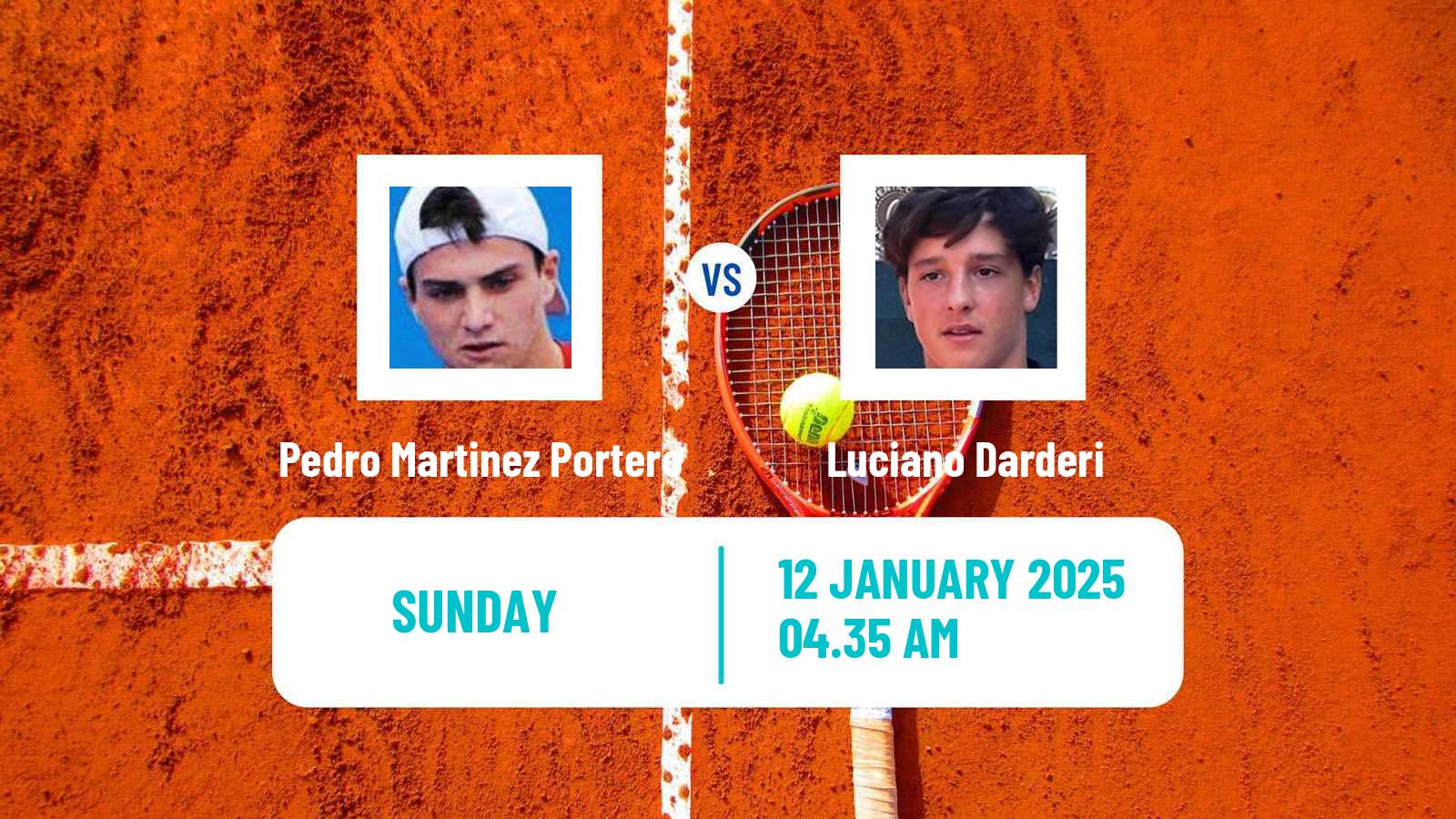 Tennis ATP Australian Open Pedro Martinez Portero - Luciano Darderi