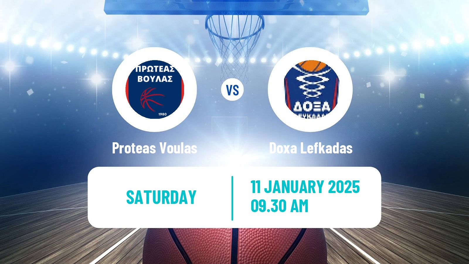 Basketball Greek Elite League Basketball Proteas Voulas - Doxa Lefkadas