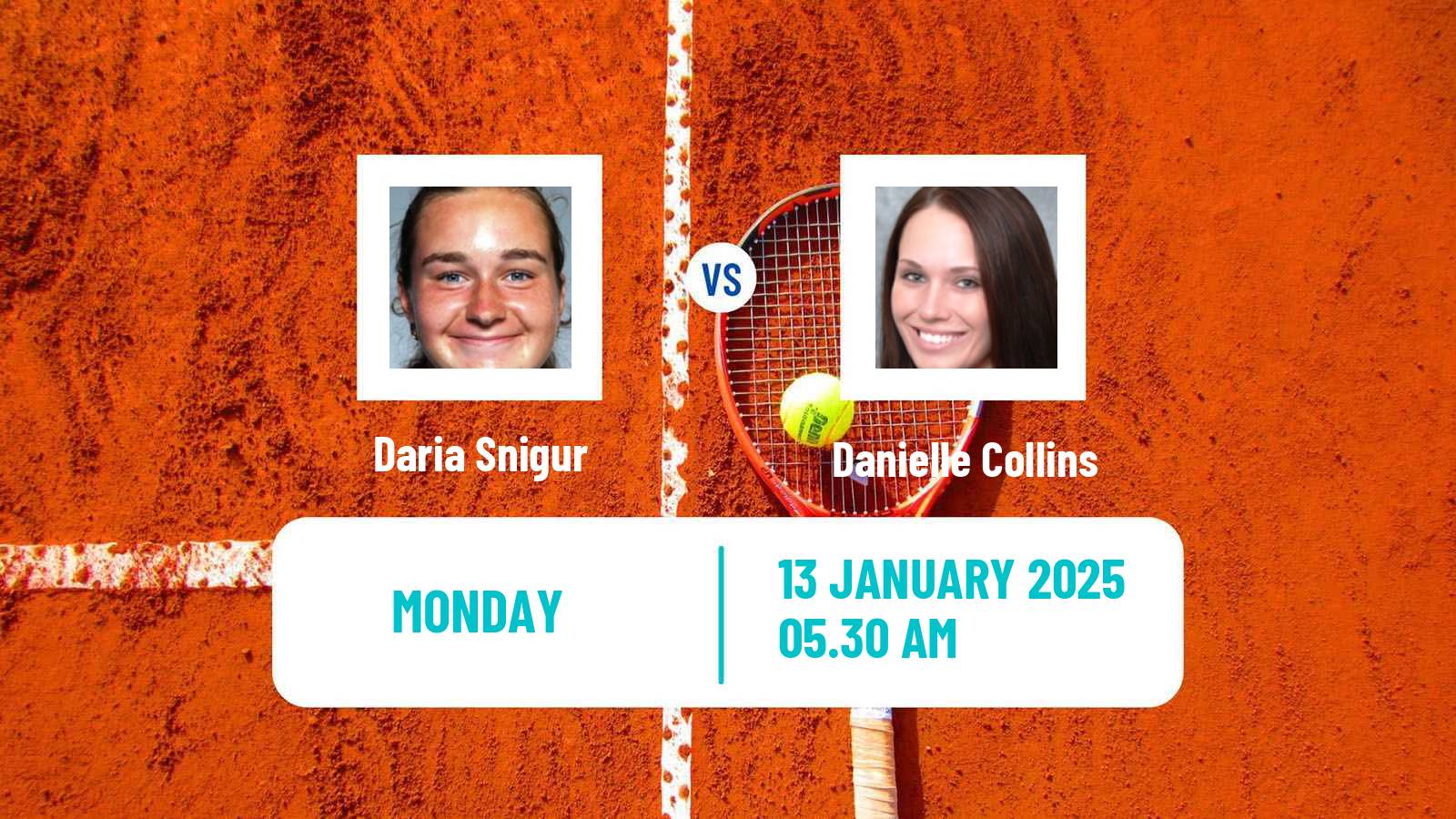 Tennis WTA Australian Open Daria Snigur - Danielle Collins