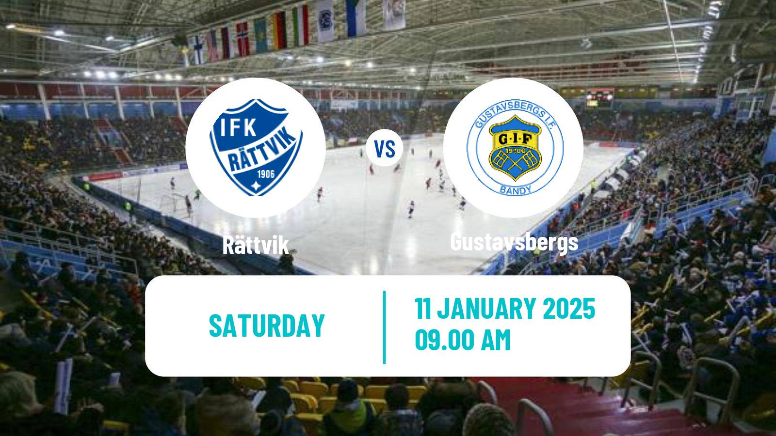 Bandy Swedish Allsvenskan Bandy Rättvik - Gustavsbergs