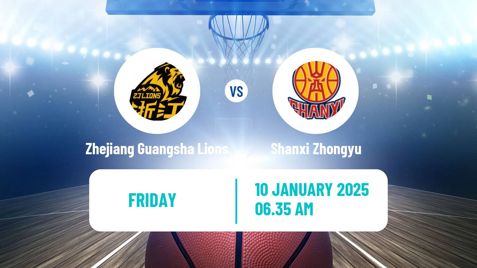 Basketball CBA Zhejiang Guangsha Lions - Shanxi Zhongyu