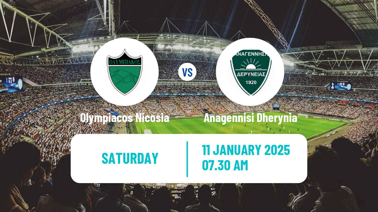 Soccer Cypriot Division 2 Olympiacos Nicosia - Anagennisi Dherynia