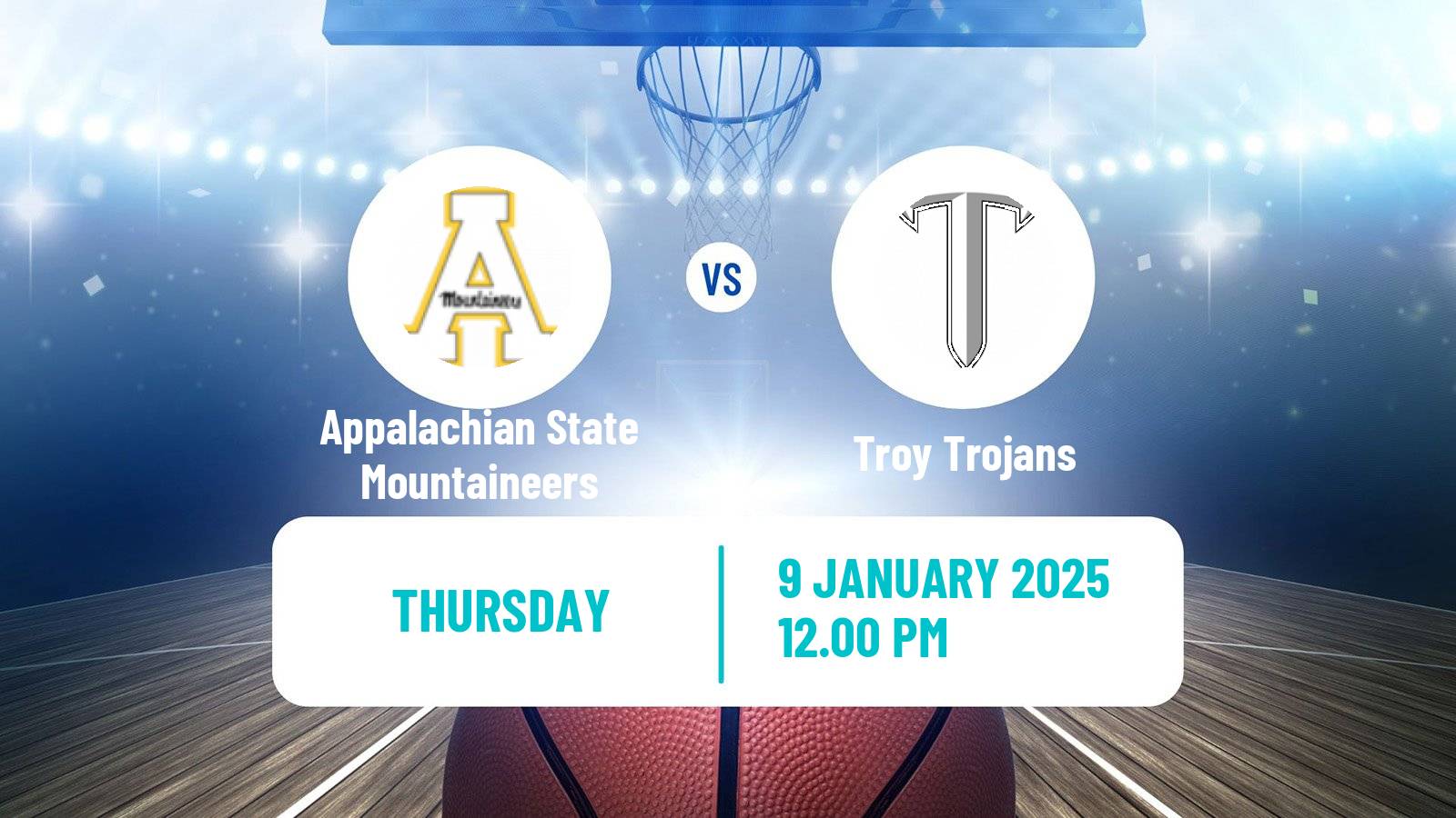 Basketball NCAA College Basketball Women Appalachian State Mountaineers - Troy Trojans