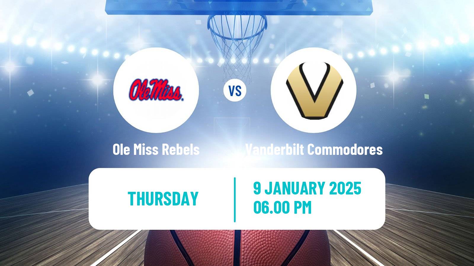 Basketball NCAA College Basketball Women Ole Miss Rebels - Vanderbilt Commodores