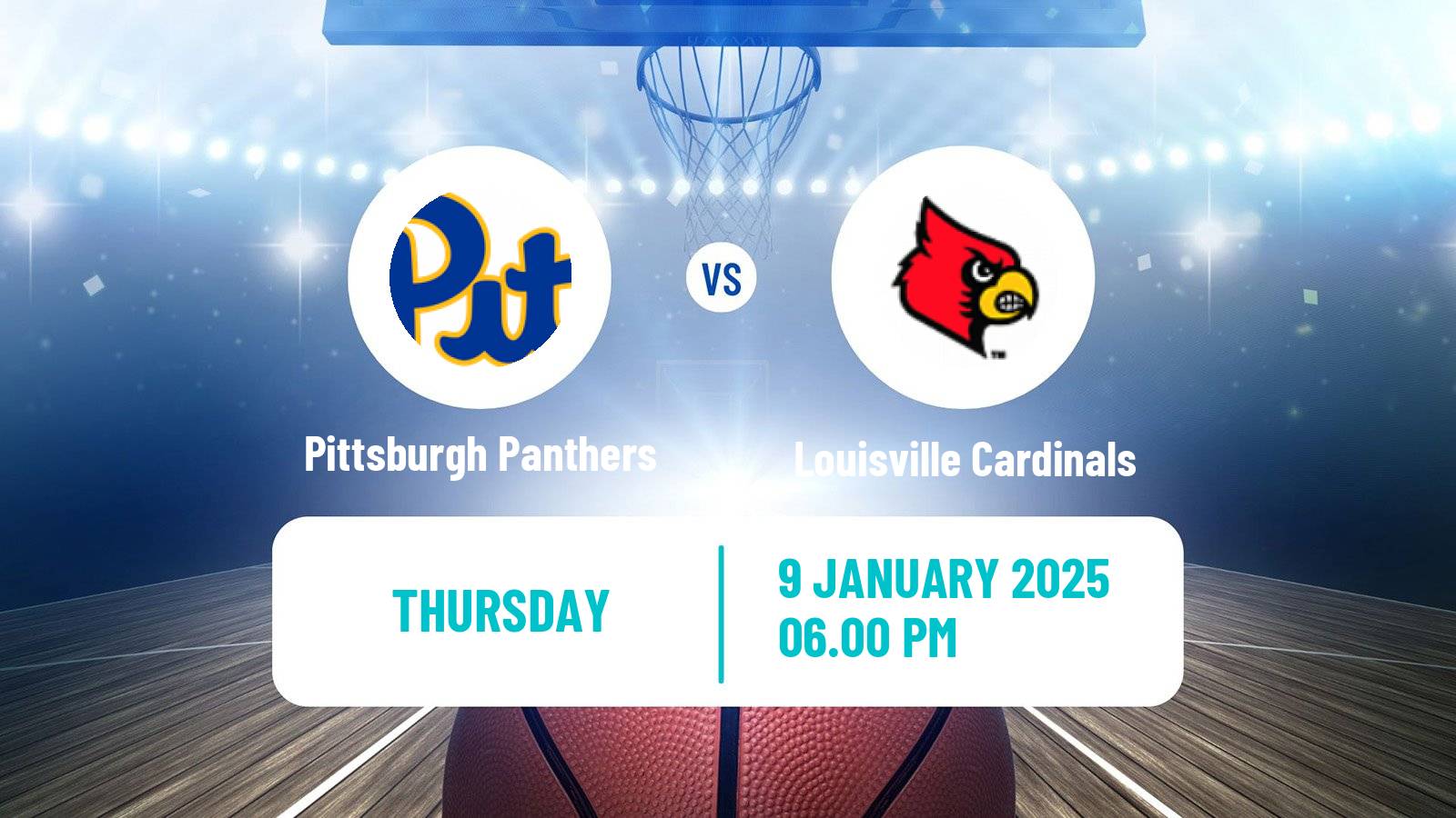 Basketball NCAA College Basketball Women Pittsburgh Panthers - Louisville Cardinals