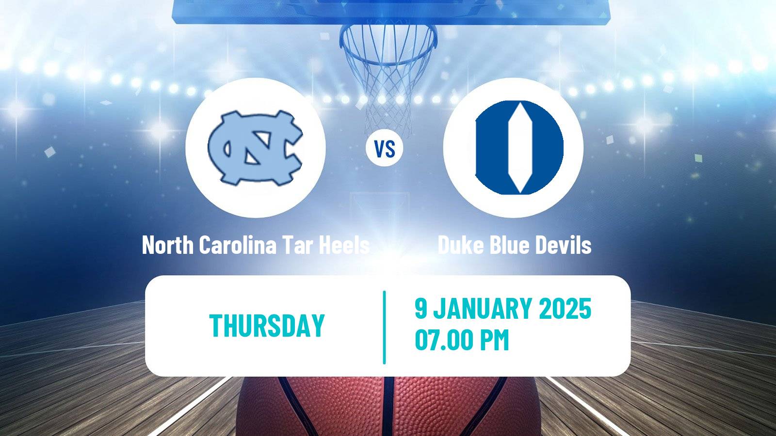 Basketball NCAA College Basketball Women North Carolina Tar Heels - Duke Blue Devils