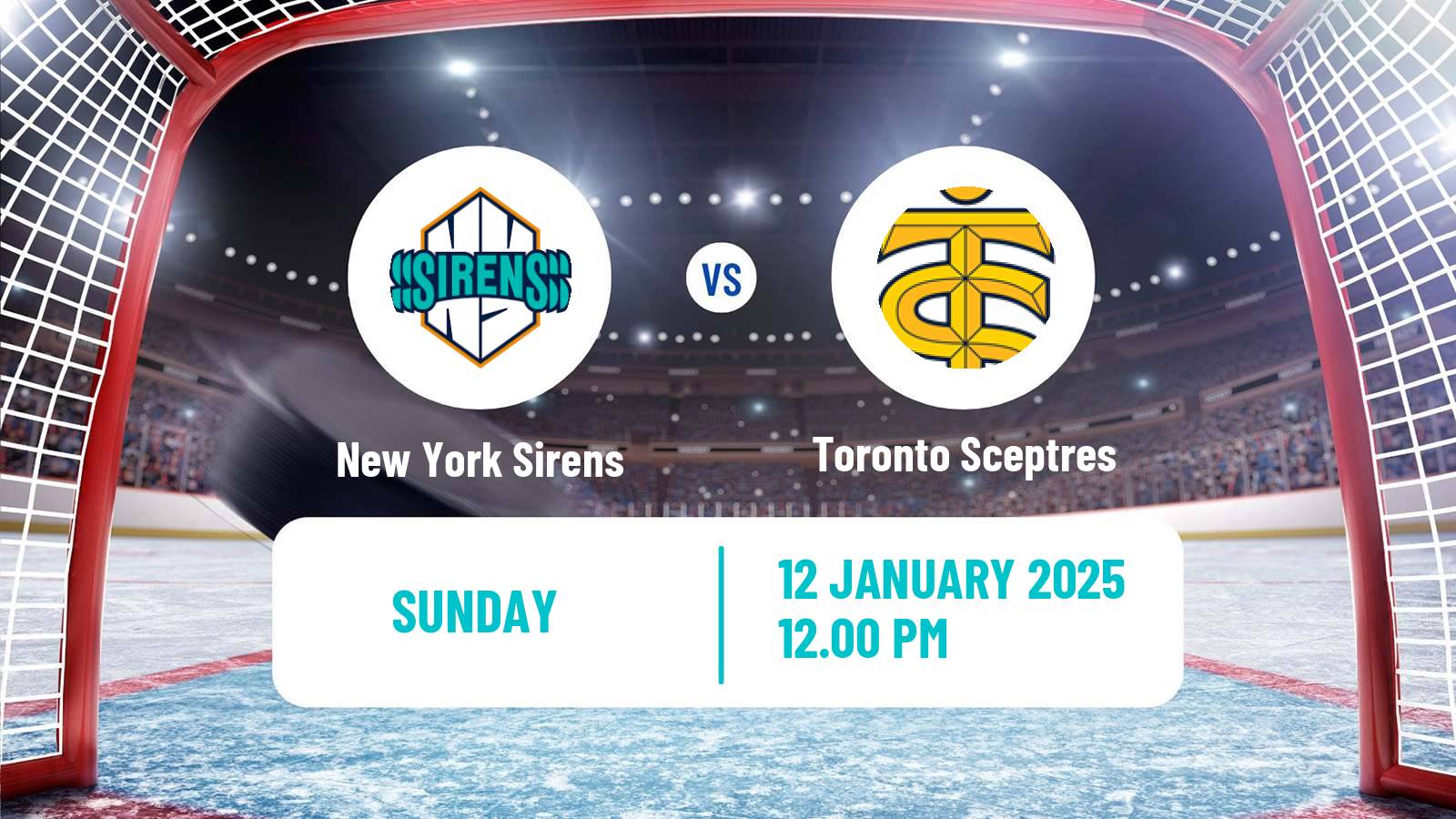 Hockey PWHL Women New York Sirens - Toronto Sceptres