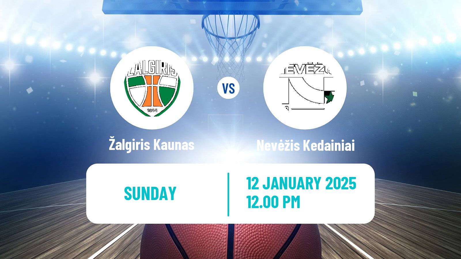 Basketball Lietuvos Krepsinio Lyga Žalgiris Kaunas - Nevėžis Kedainiai