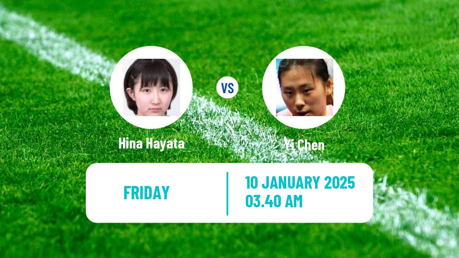 Table tennis Wtt Star Contender Doha Women Hina Hayata - Yi Chen