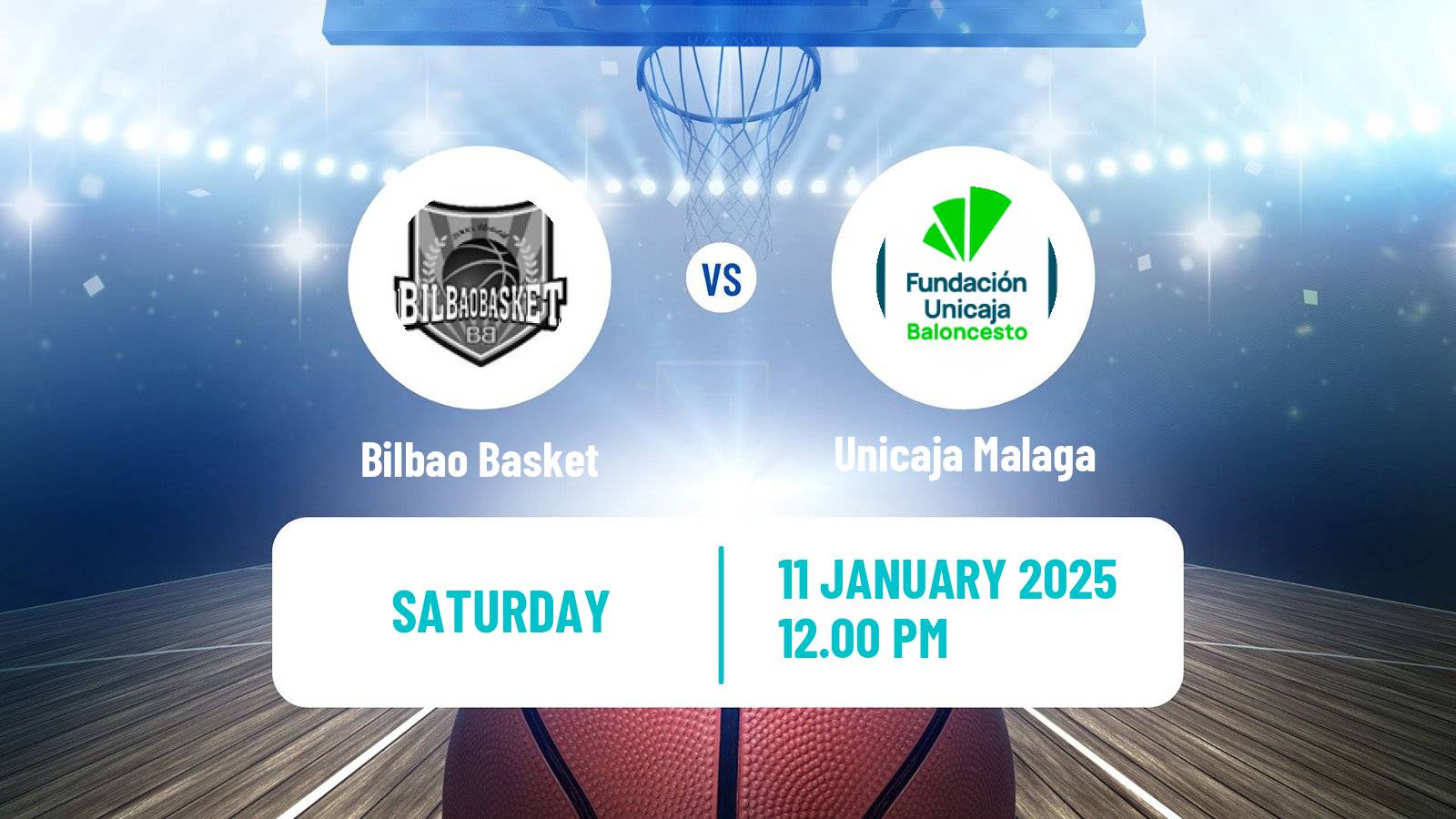 Basketball Spanish ACB League Bilbao Basket - Unicaja Malaga