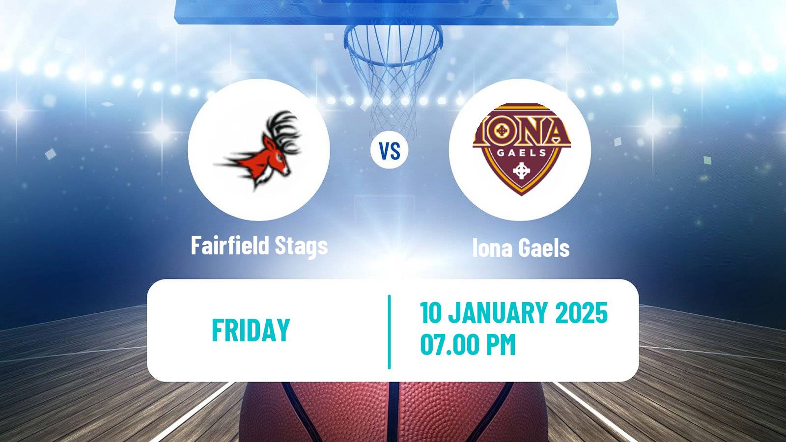 Basketball NCAA College Basketball Fairfield Stags - Iona Gaels