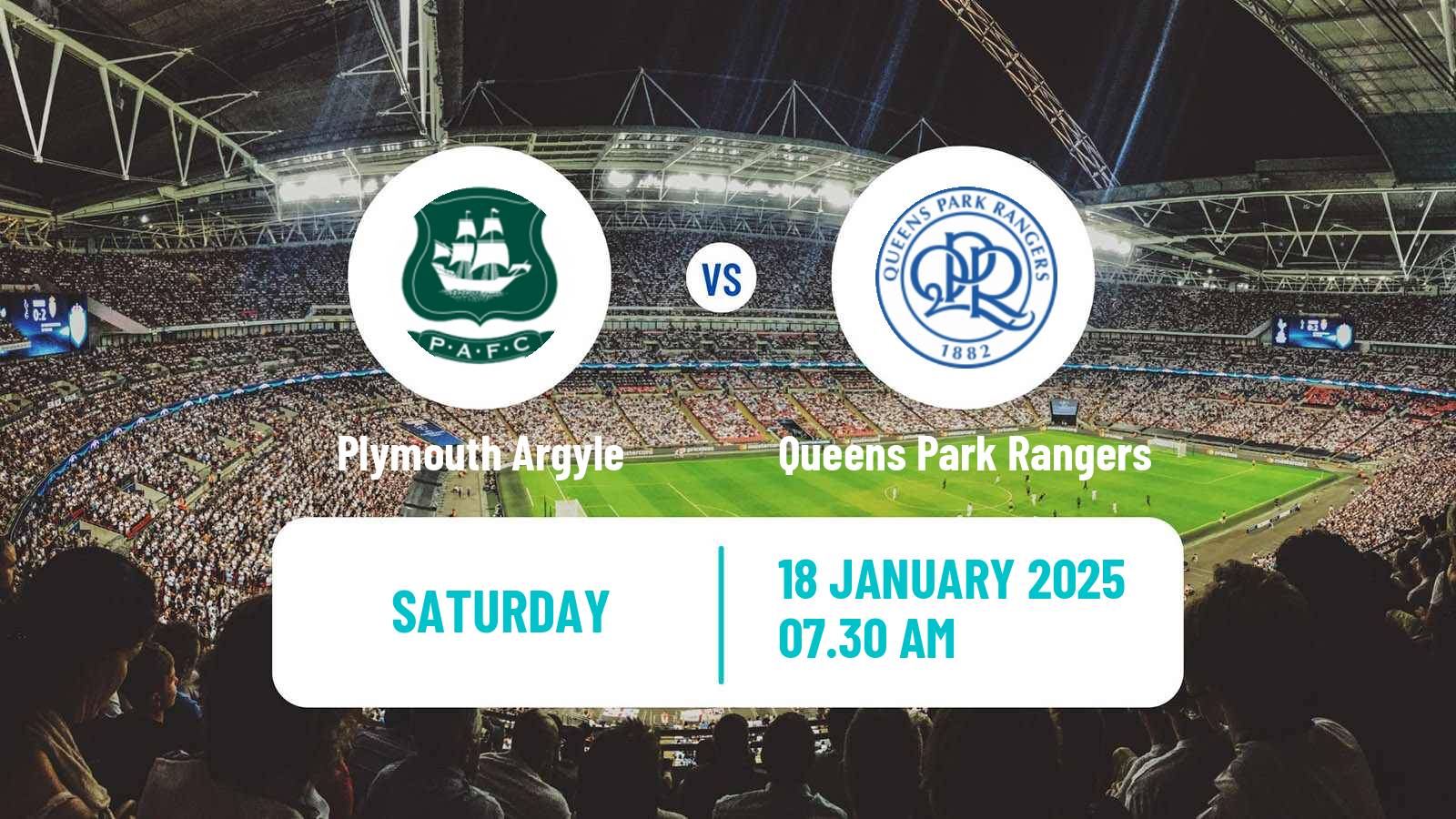 Soccer English League Championship Plymouth Argyle - Queens Park Rangers