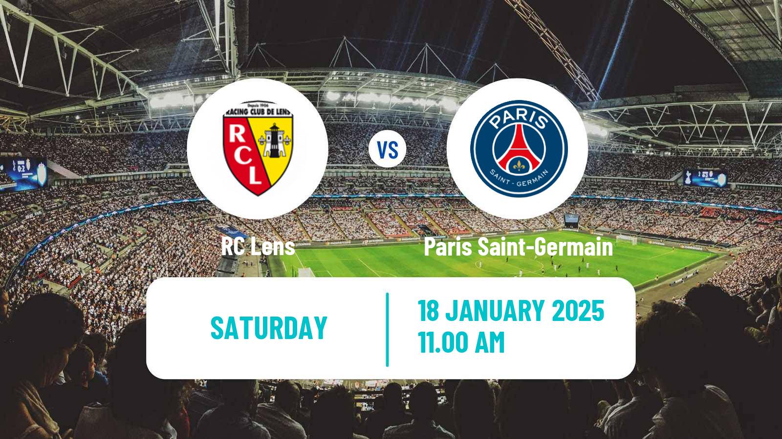 Soccer French Ligue 1 Lens - Paris Saint-Germain