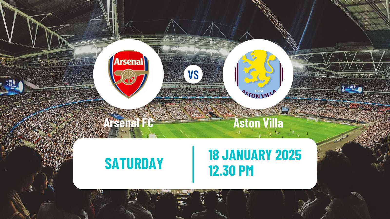 Soccer English Premier League Arsenal - Aston Villa