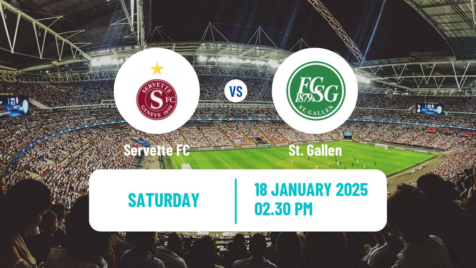 Soccer Swiss Super League Servette - St. Gallen