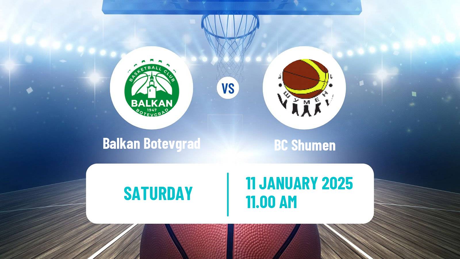 Basketball Bulgarian NBL Balkan Botevgrad - Shumen