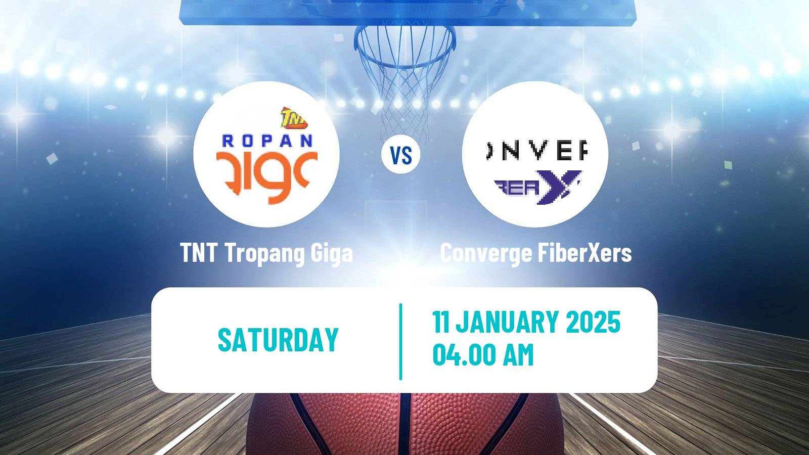 Basketball Philippines - Commissioners Cup TNT Tropang Giga - Converge FiberXers