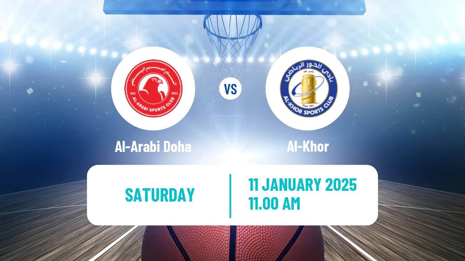 Basketball Qatar Basketball League Al-Arabi Doha - Al-Khor