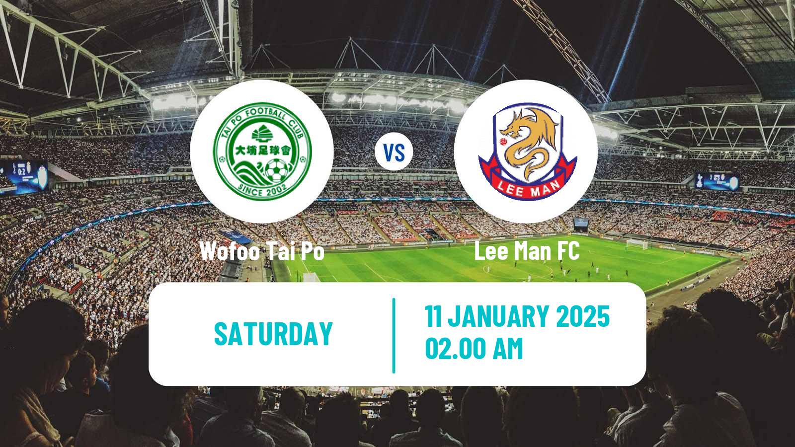 Soccer Hong Kong Premier League Wofoo Tai Po - Lee Man