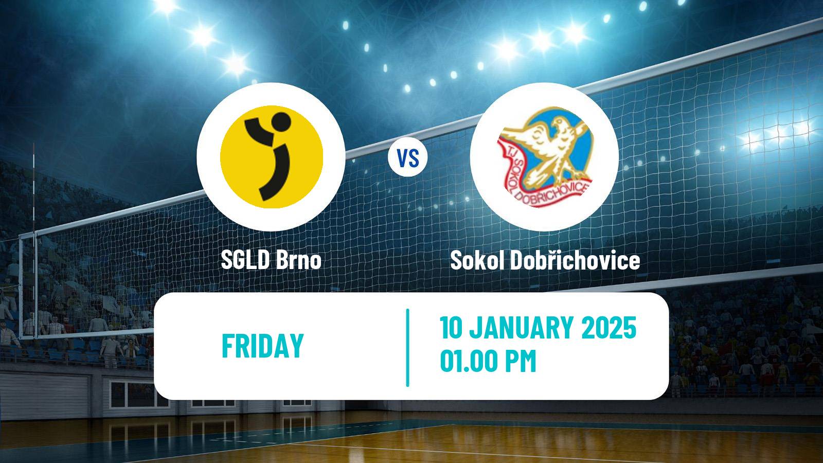 Volleyball Czech 1 Liga Volleyball SGLD Brno - Sokol Dobřichovice