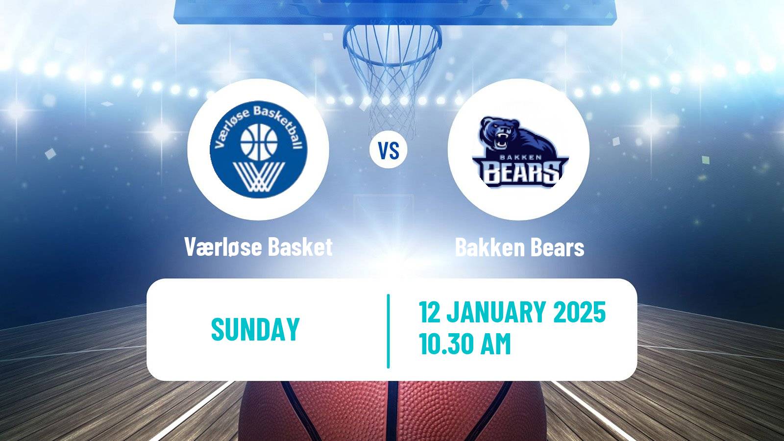 Basketball Danish Basketligaen Værløse Basket - Bakken Bears