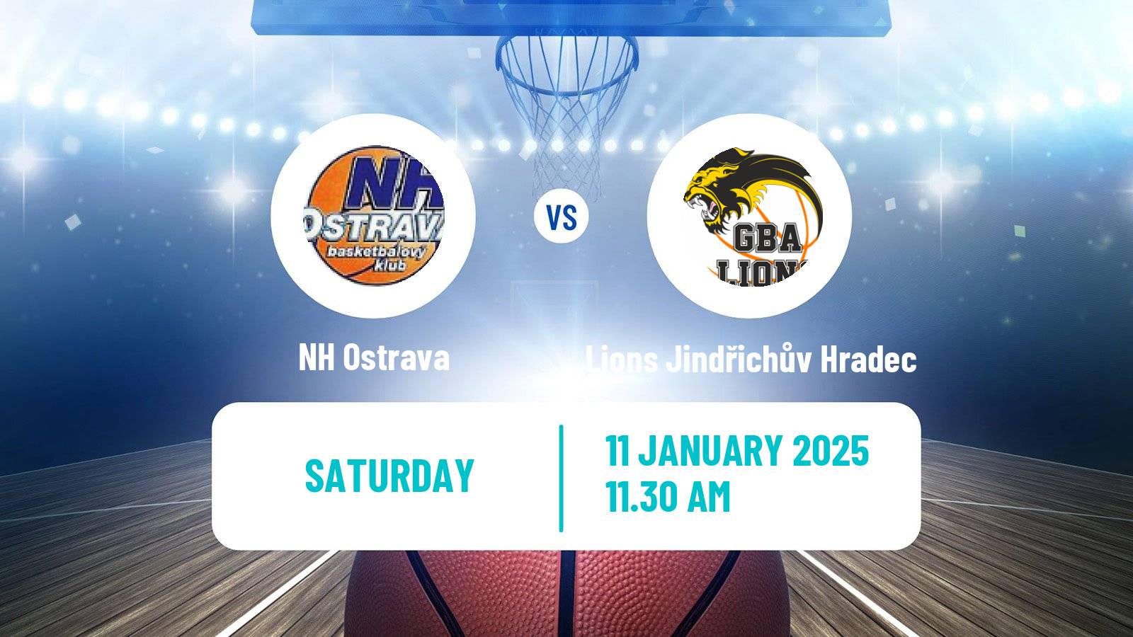 Basketball Czech NBL NH Ostrava - Lions Jindřichův Hradec