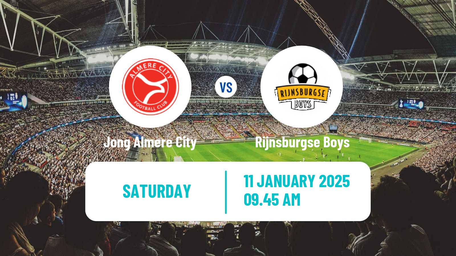 Soccer Dutch Tweede Divisie Jong Almere City - Rijnsburgse Boys