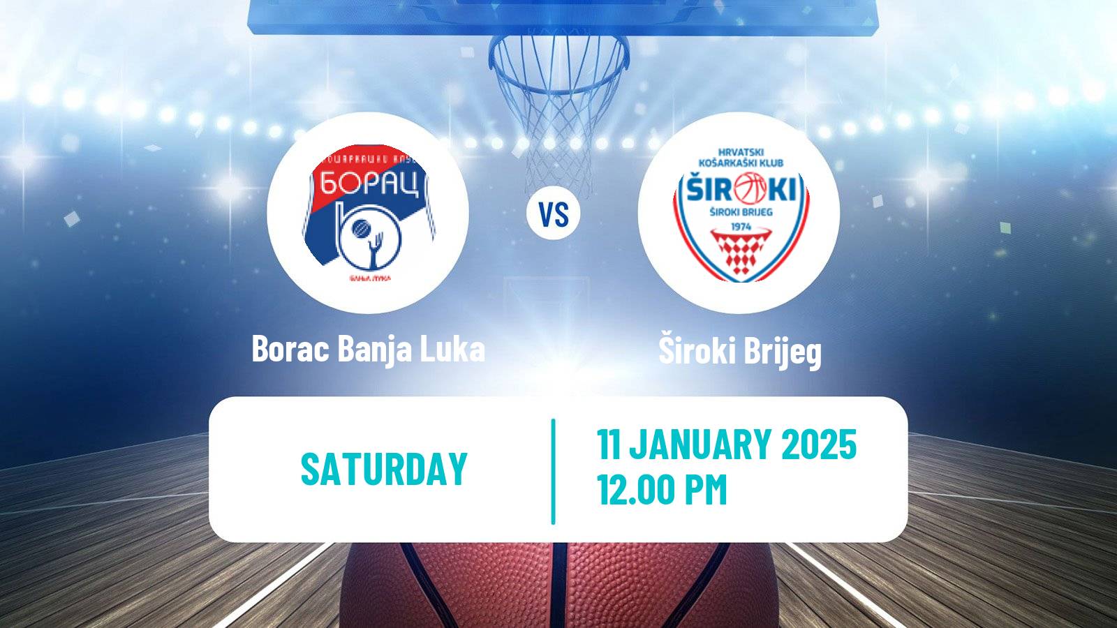 Basketball Bosnian Prvenstvo Basketball Borac Banja Luka - Široki Brijeg