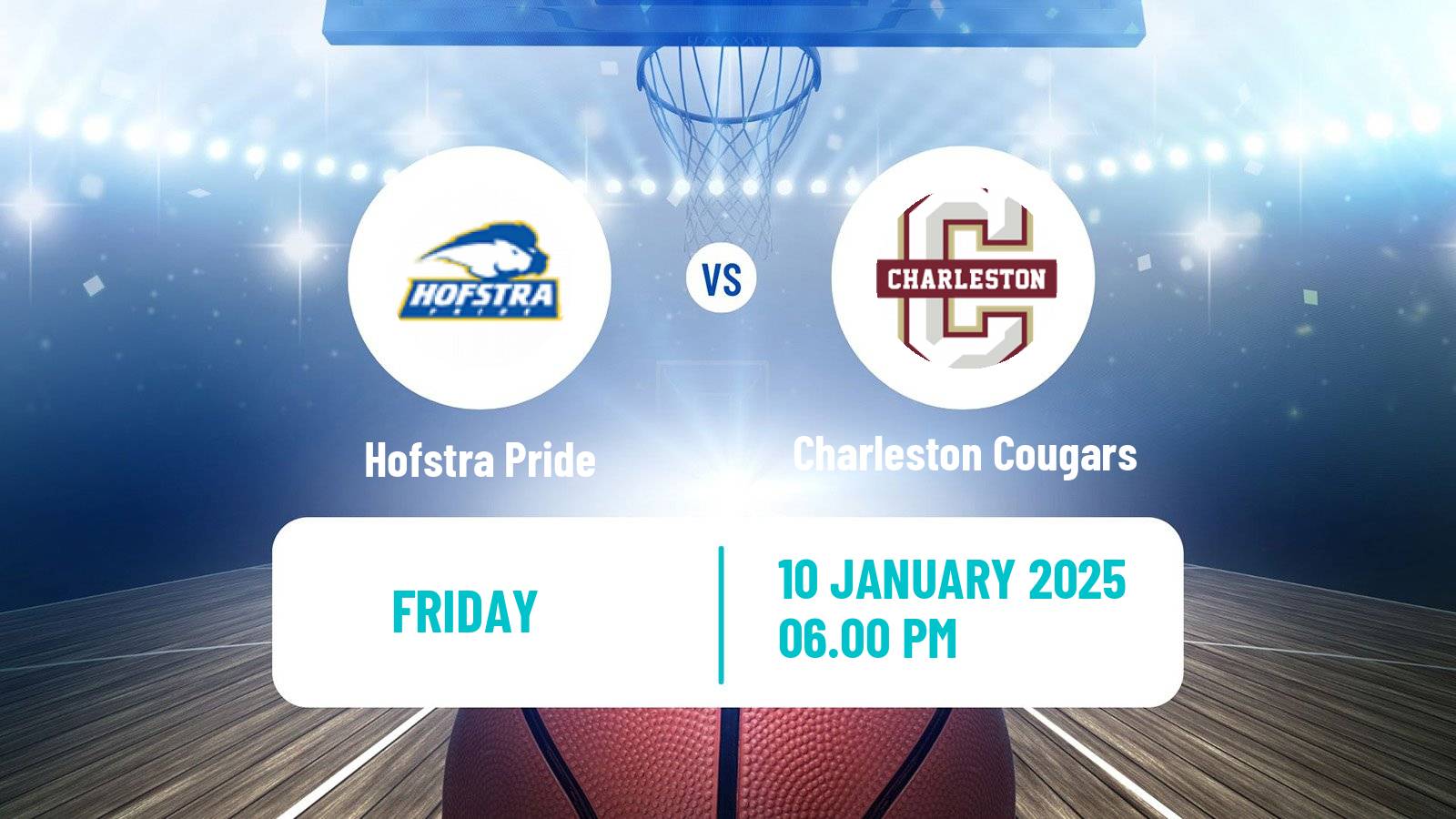 Basketball NCAA College Basketball Women Hofstra Pride - Charleston Cougars