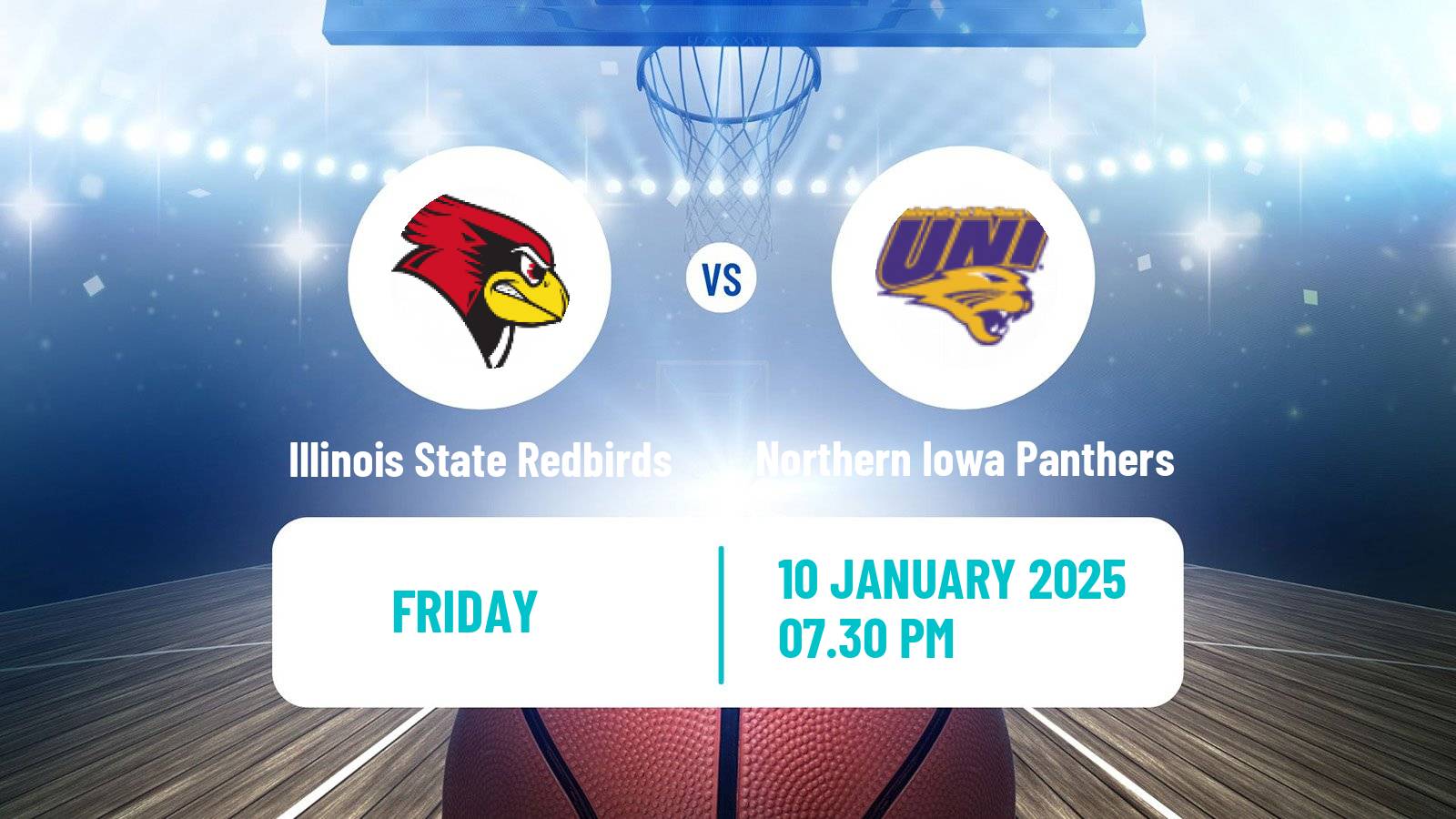 Basketball NCAA College Basketball Women Illinois State Redbirds - Northern Iowa Panthers